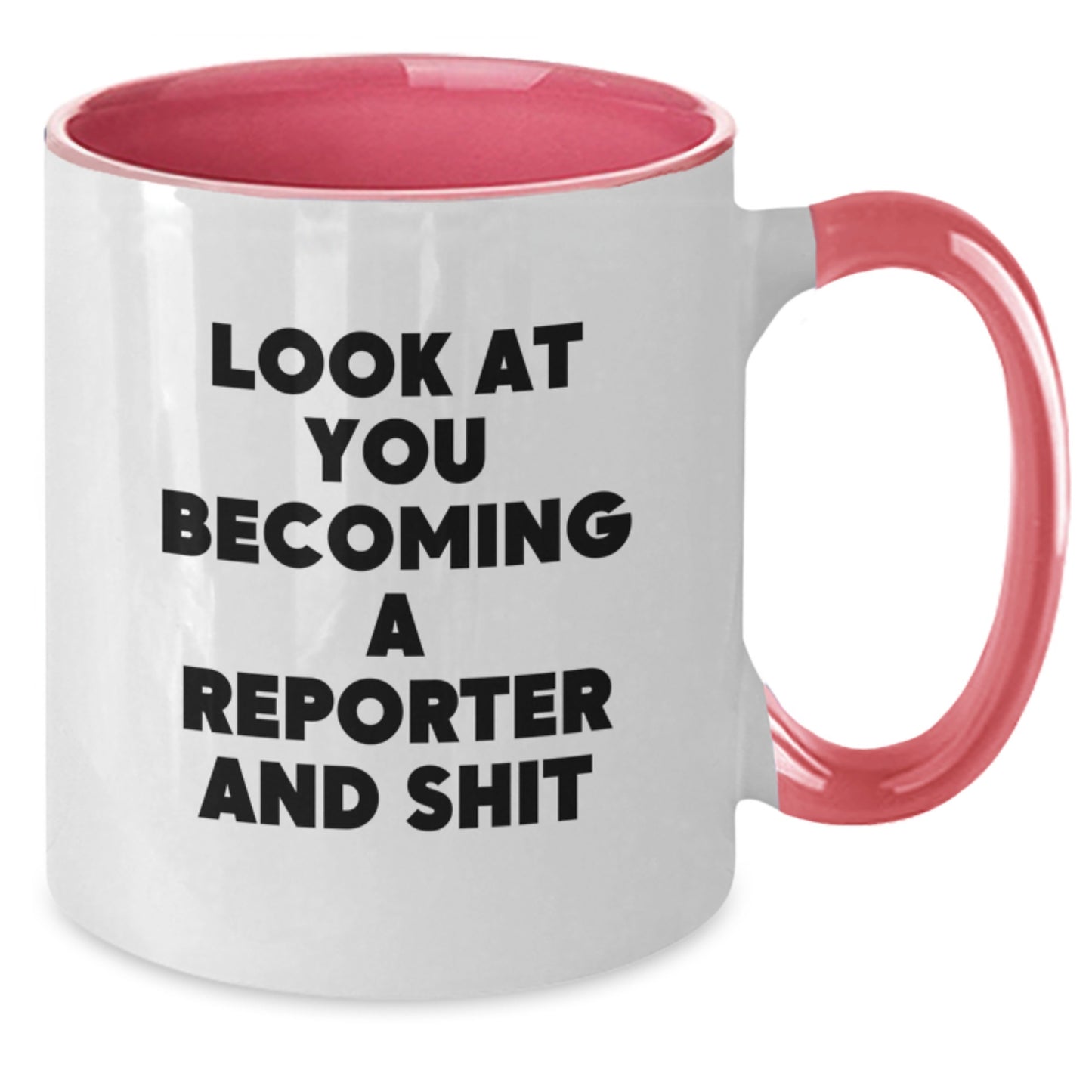 Witty Reporter Mug – Birthday Gift for Friends – Two Tone Coffee Mug - Additional