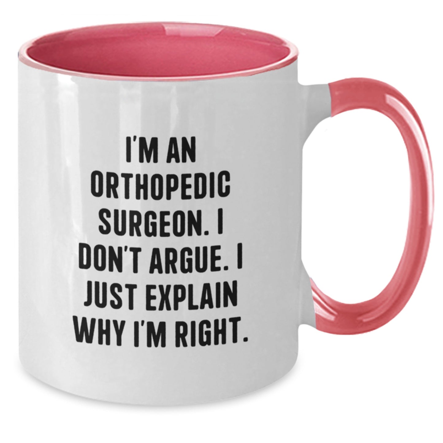 Orthopedic Surgeon Keepsake Two Tone Coffee Mug for Him Birthday Gift - Additional