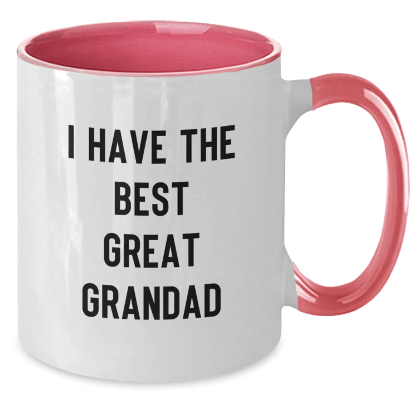 Funny Grandad Two Tone Coffee Mugs Gifts for Grandad from Family or Friends - I Have The Best Great Grandad - Additional