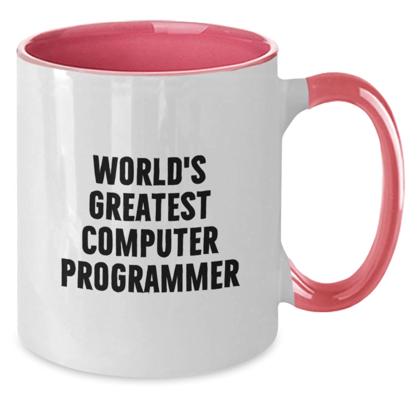 Funny World's Greatest Computer Programmer Gifts for Computer Programmer Men from Family on Mother's Day Unique Two Tone Coffee Mug - Additional