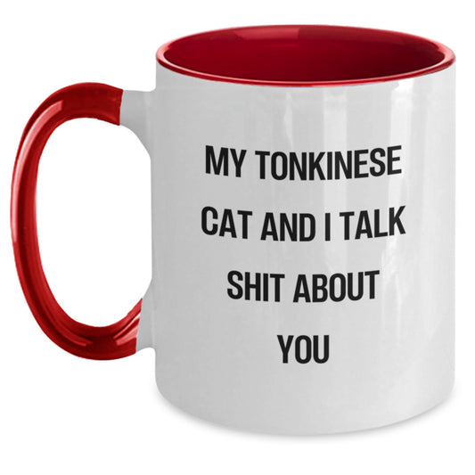 Funny Tonkinese Cat Gifts for Tonkinese Cat Lovers, Two Tone Coffee Mug from Friend or Family, Unique Mother's Day Unique Gifts - Main