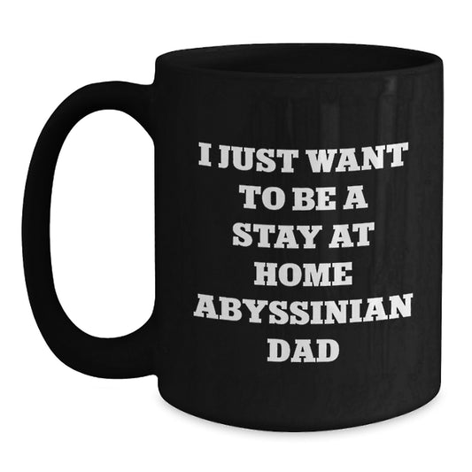 Abyssinian Cat Lover Funny Home Decor Black Coffee Mug Gifts from Men to Friends for Birthday - Main