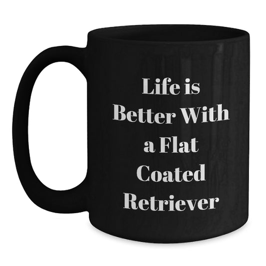 Funny Flat Coated Retriever Dog Gifts, Coffee Lovers, Valentine's Unique Gifts from Friends to Family - Main