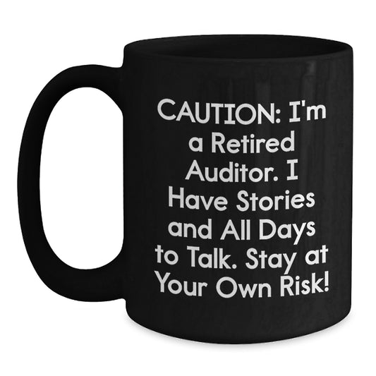 Funny Auditor Gifts from Friends Unique Black Coffee Mugs for Auditor Coworkers on Birthday - Main