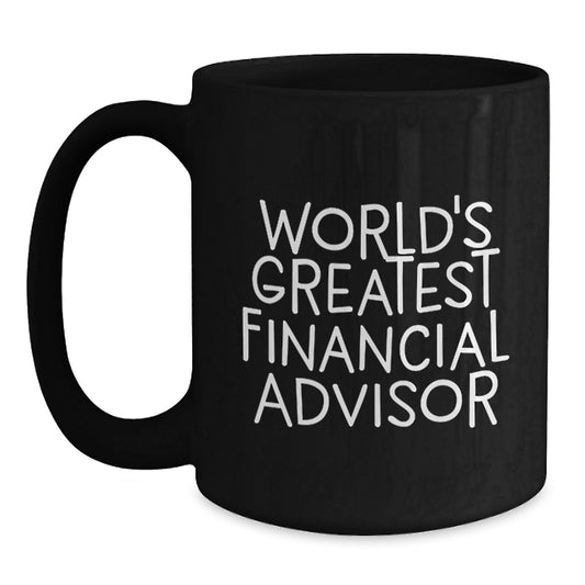 Financial Advisor Keepsake Black Coffee Mug for Him Birthday Gift - Main