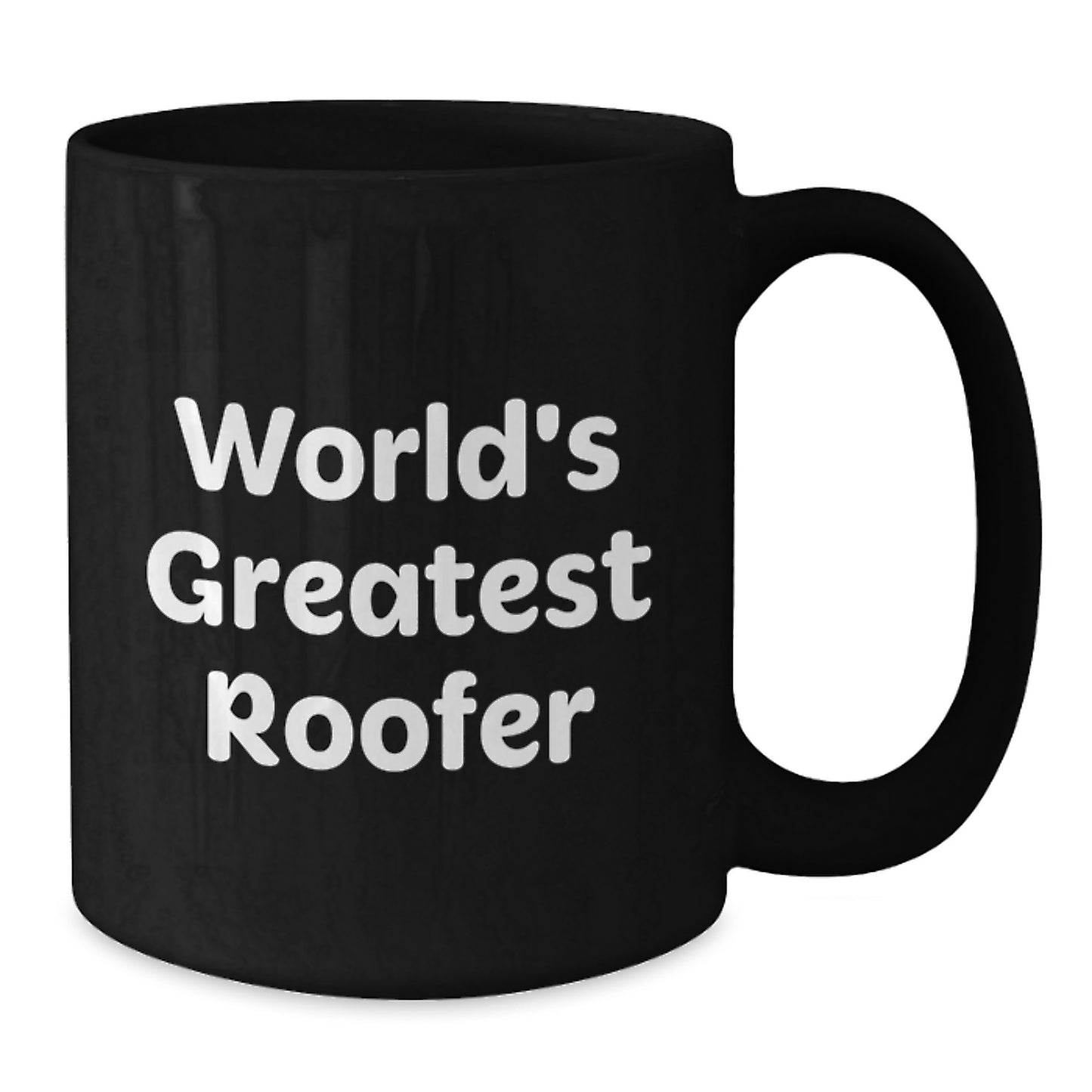 Funny Roofer Gifts for Men from Friends, Unique Black Coffee Mug for Graduation, 'World's Greatest Roofer' Quote - Additional