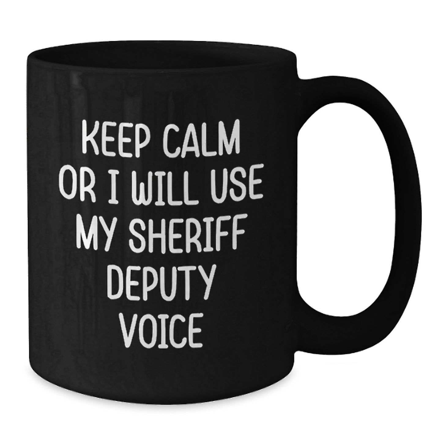 Funny Sheriff Deputy Gifts from Men to Friends, Unique Black Coffee Mug for Graduation - Additional