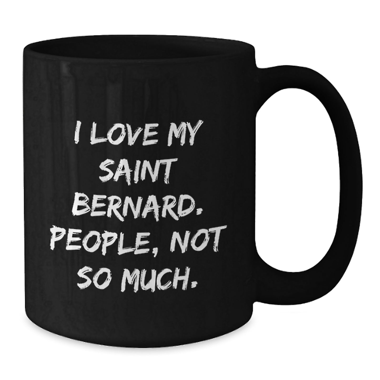Funny Saint Bernard Dog Lover Gifts from Men Women Friends to Family on Valentine's Unique Black Coffee Mugs - Additional