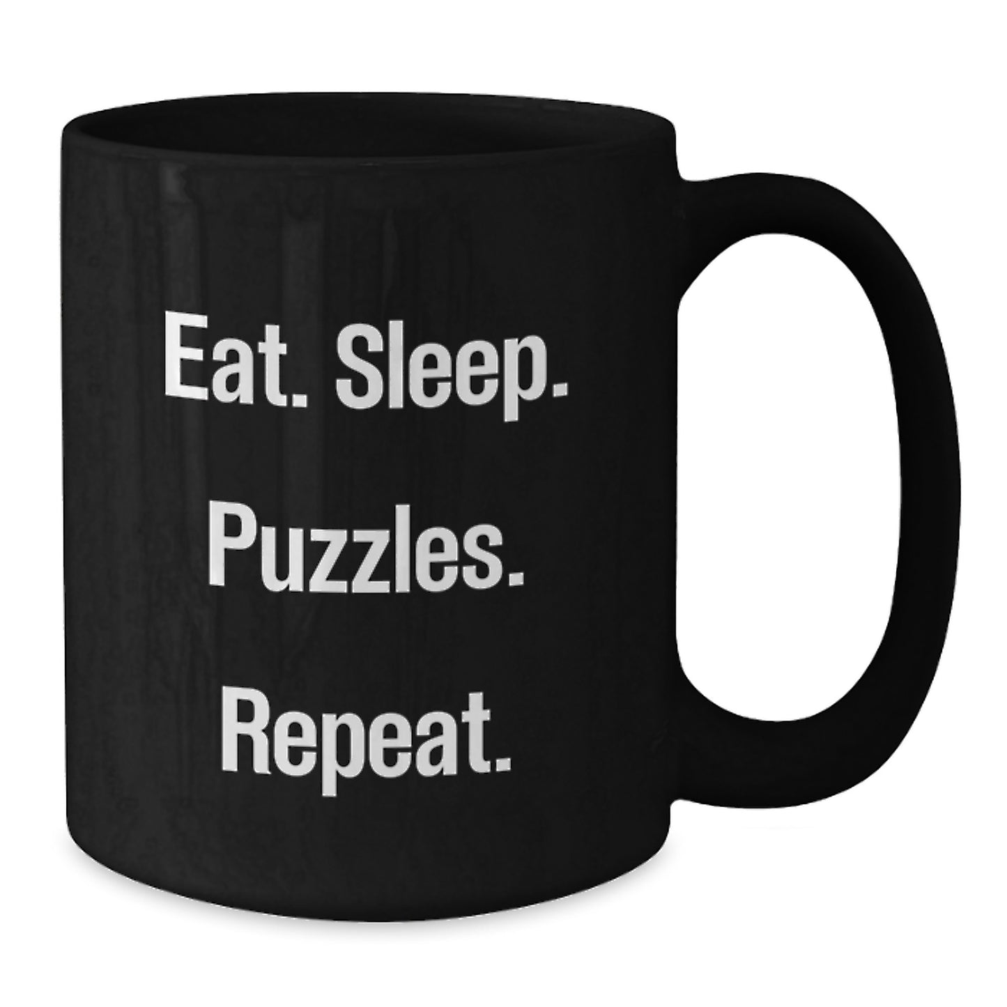 Puzzles Lover's Funny Black Coffee Mug Gifts from Friends and Family for Valentine's Morning Routine - Additional