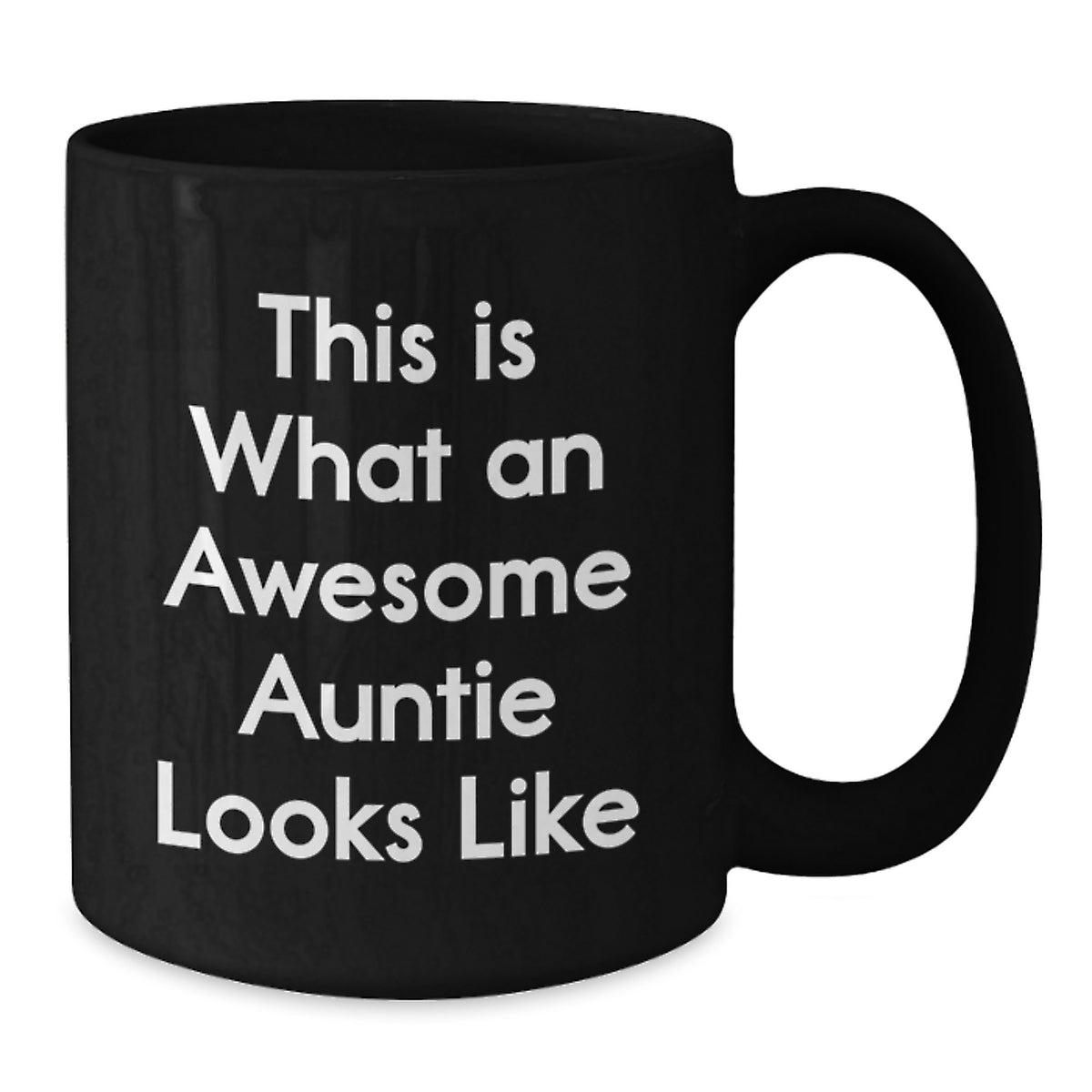 Funny Christmas Unique Gifts for Auntie - Awesome Auntie Black Coffee Mug, Gifts from Men to Family - Additional