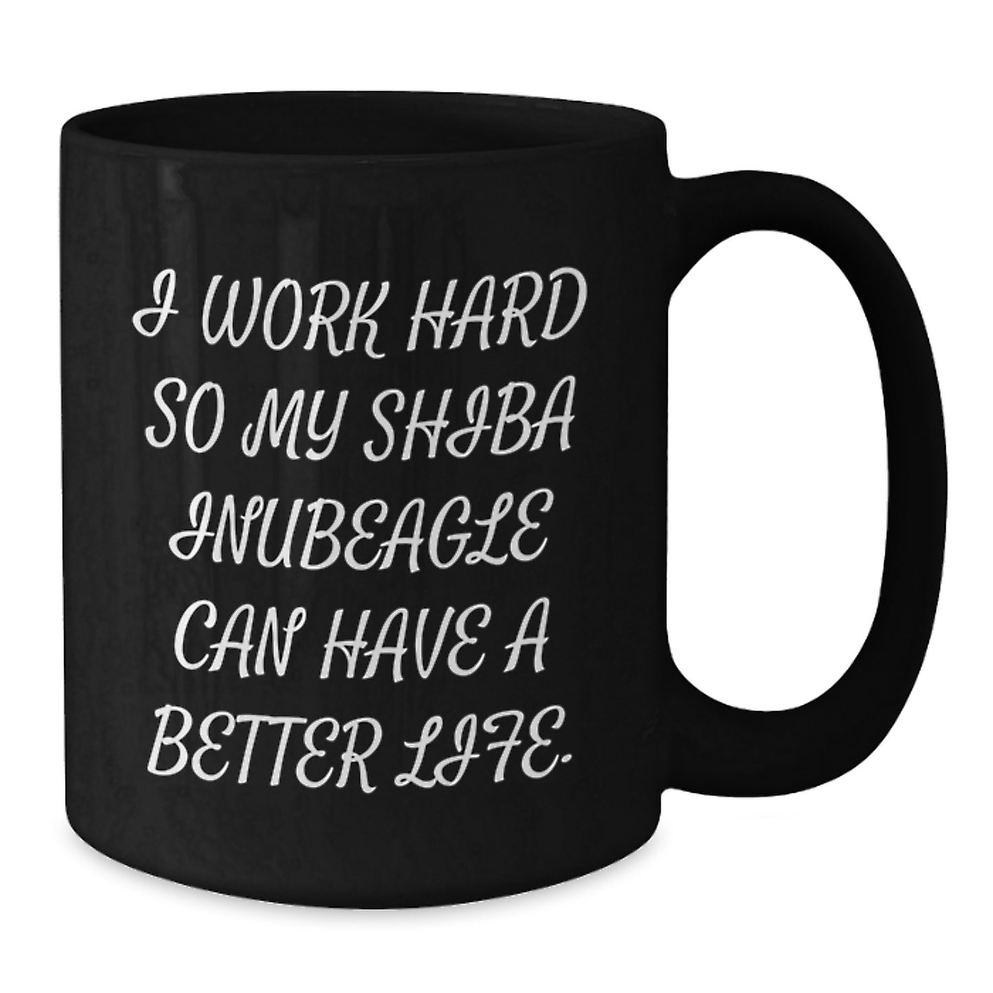 Funny Shiba Inu Dog Gifts for Men, Black Coffee Mug, Inspirational Quote, Gifts from Friends, Birthday Unique - Additional