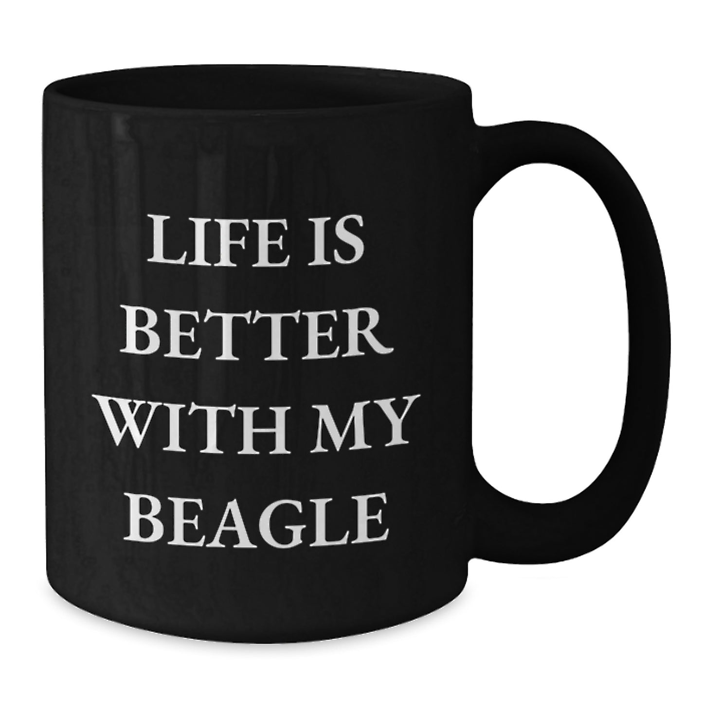 Funny Beagle Dog Gifts for Men from Friends on Valentine's Unique Black Coffee Mugs - Additional