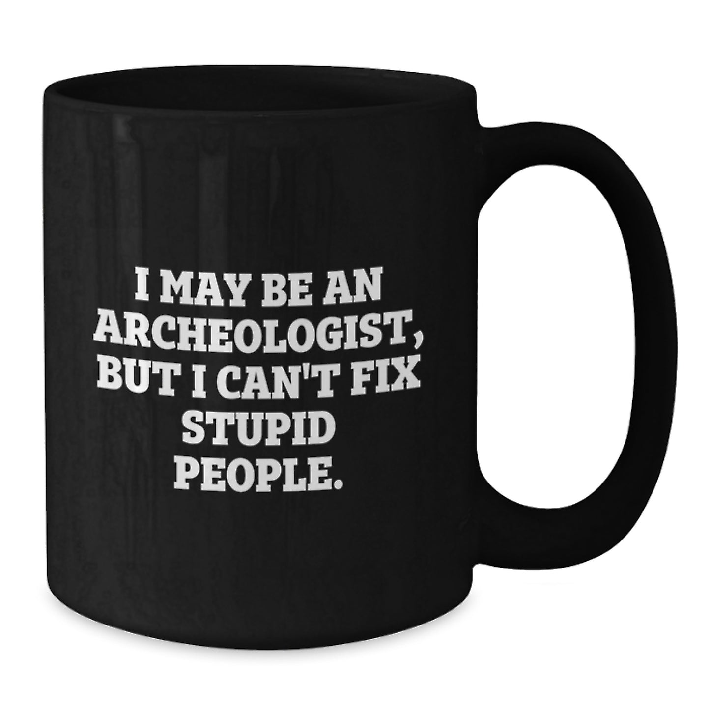 Birthday Gift Archeologist Black Coffee Mug for Her Present - Additional