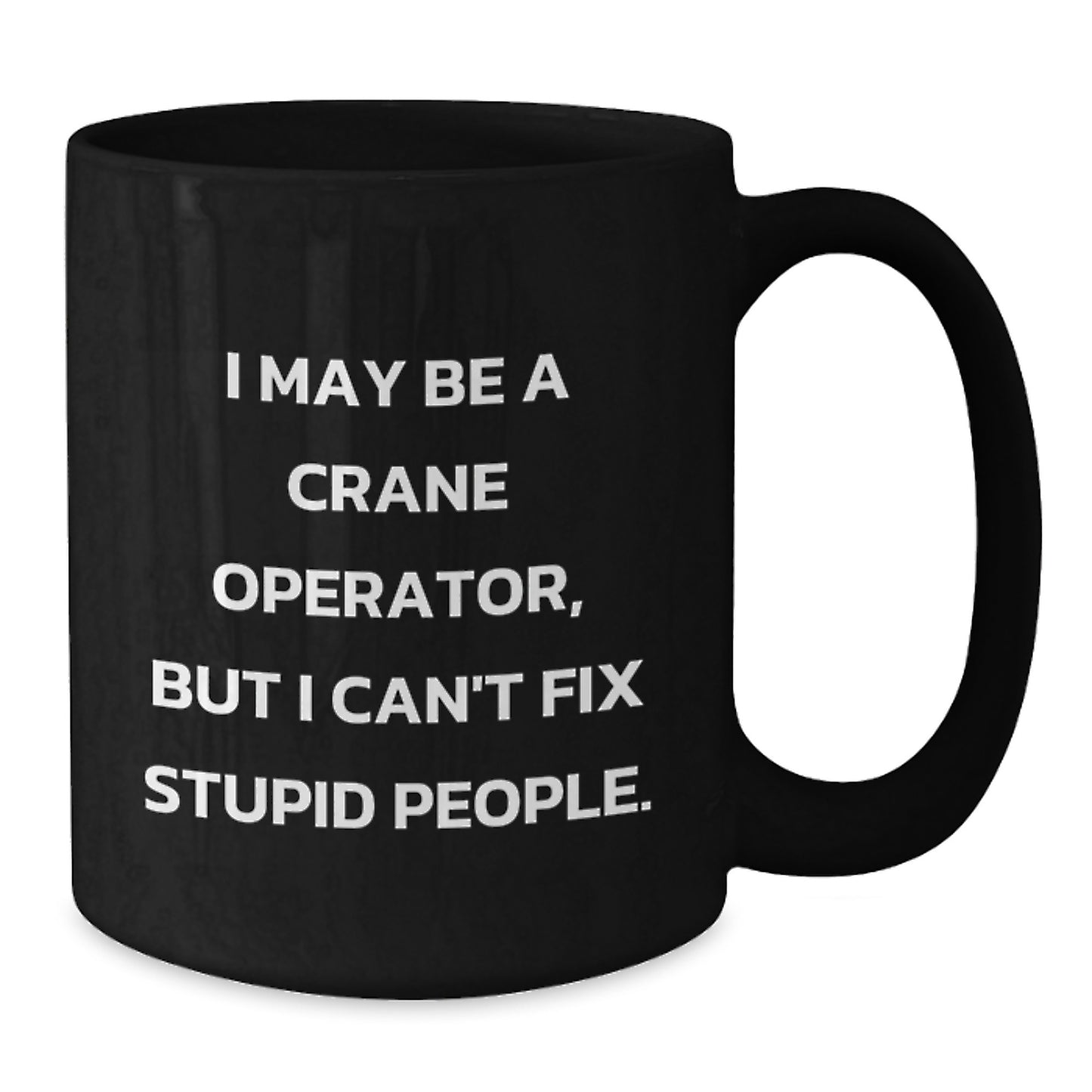 Birthday Gift Crane Operator Mug for Her Present Black 11oz Coffee - Additional