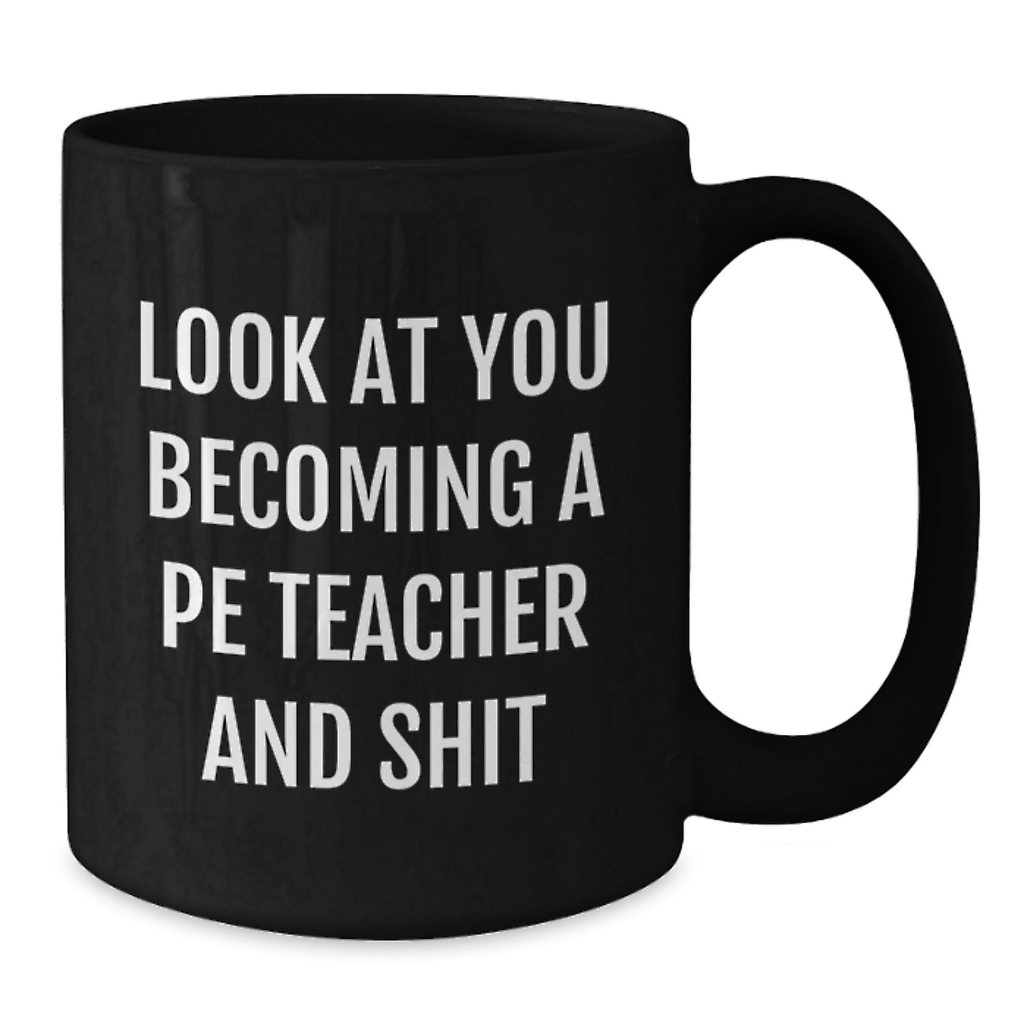 PE Teacher Keepsake Mug for Him Birthday Gift Black 11oz Ceramic - Additional