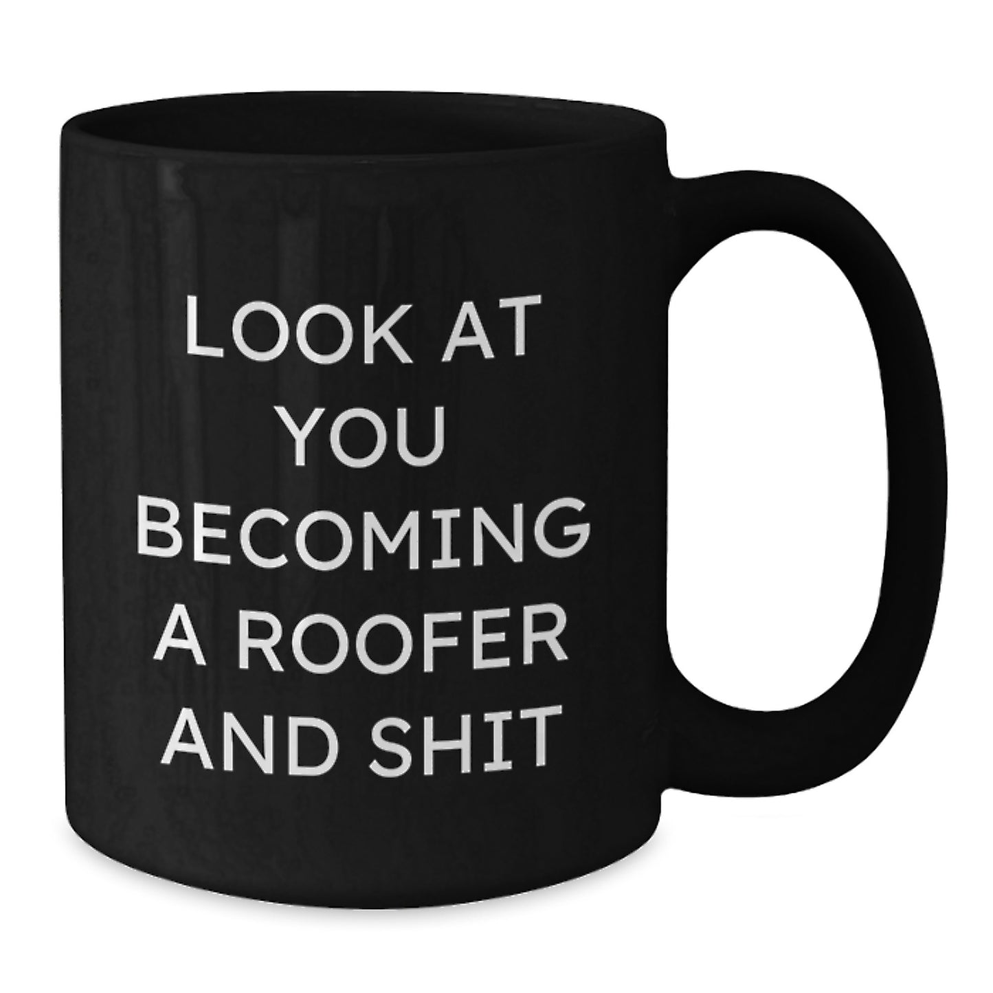 Roofer Keepsake Premium Ceramic Black Coffee Mug for Him Birthday Gift - Additional