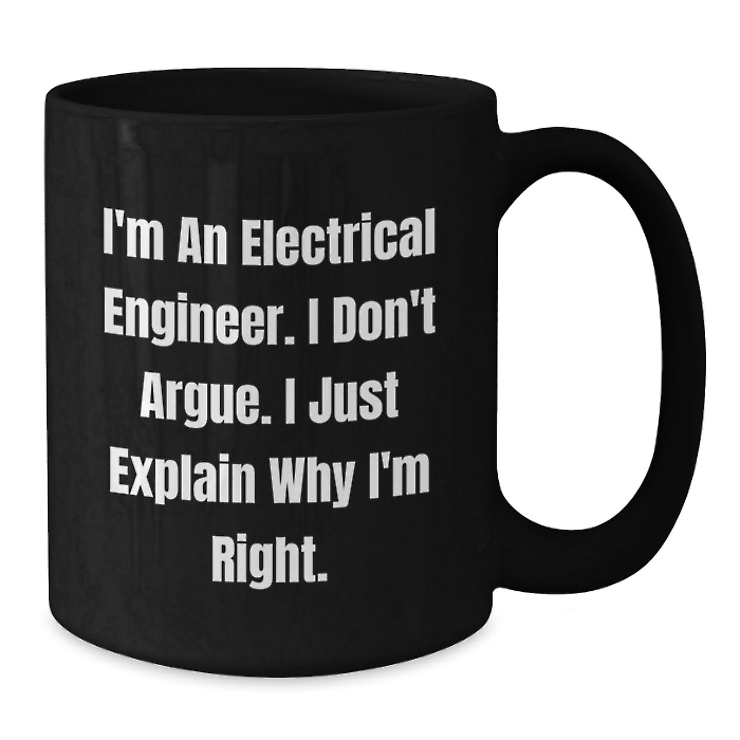 Birthday Gift Electrical Engineer Black Coffee Mug for Her Present - Additional