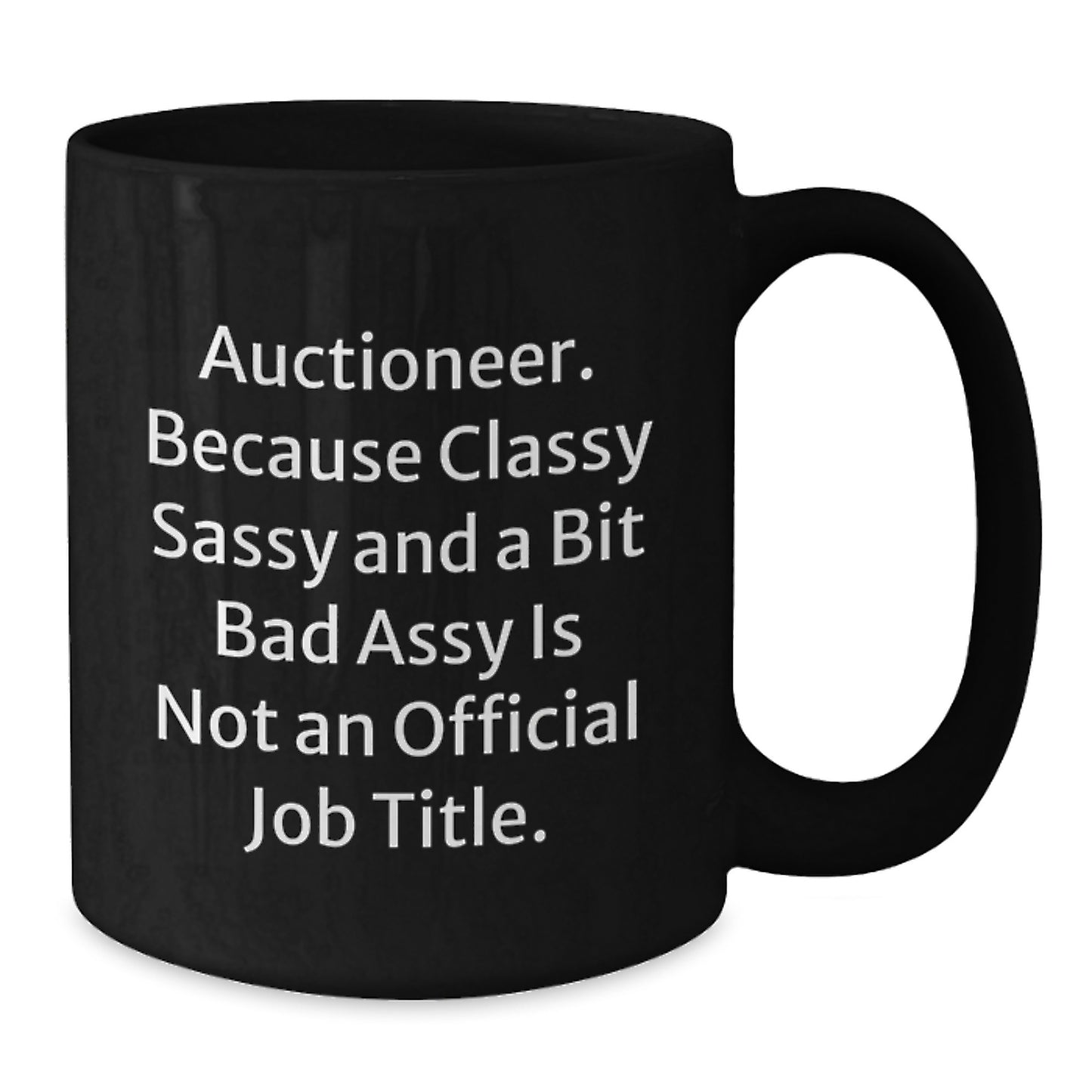 Birthday Gift for Her Auctioneer Black Coffee Mug Present with 11oz - Additional