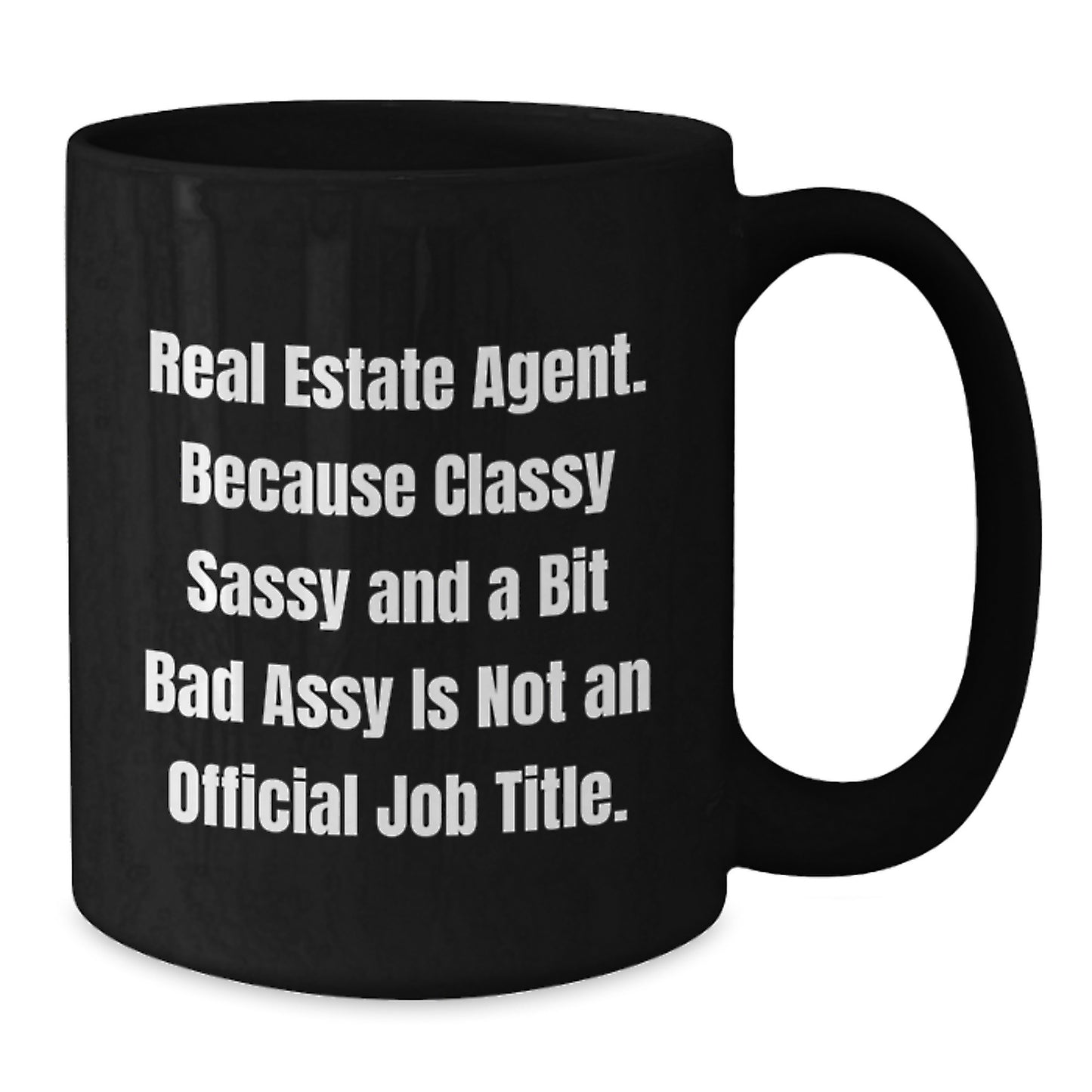 Birthday Gift Real Estate Agent Black Coffee Mug for Her Present - Additional