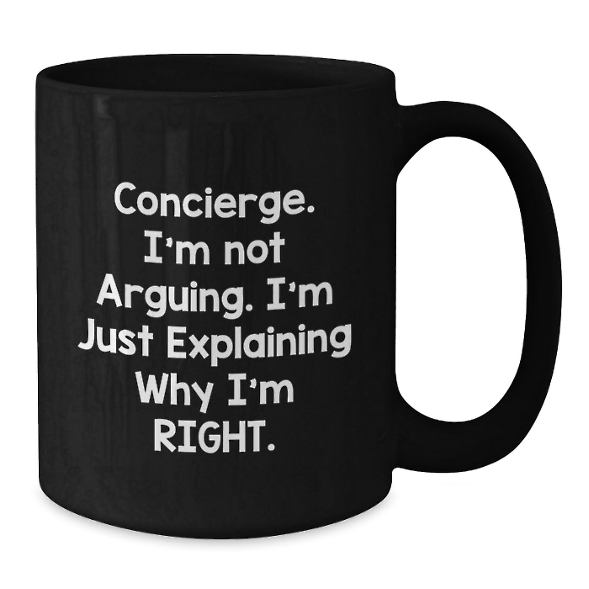 Concierge Humor Black Coffee Mug Gifts from Friends for Concierge Birthday Unique Mugs - Additional
