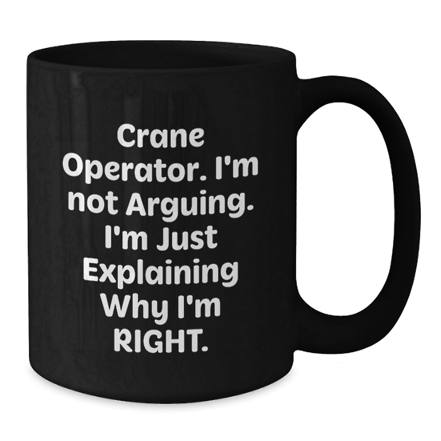 Gifts from Men - Funny Crane Operator Mug for Women, Crane Operator Gifts for Men, Unique Graduation Gifts for Crane Operator, Black Coffee Mug - Additional