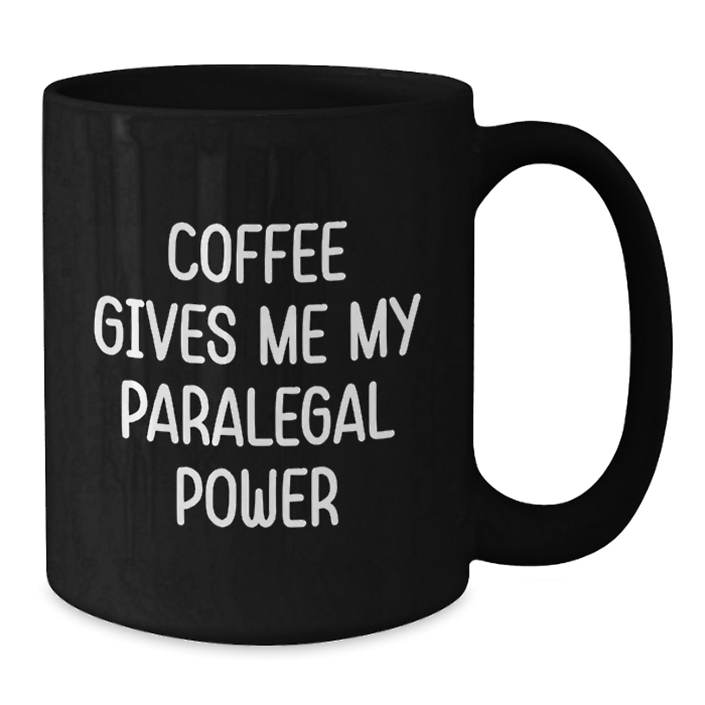 Funny Paralegal Gifts for Graduation, Black Coffee Mugs with Inspirational 'Coffee Gives Me My Paralegal Power' Quote, Gifts from Friends and Family, Paralegal Mugs for Paralegal - Additional