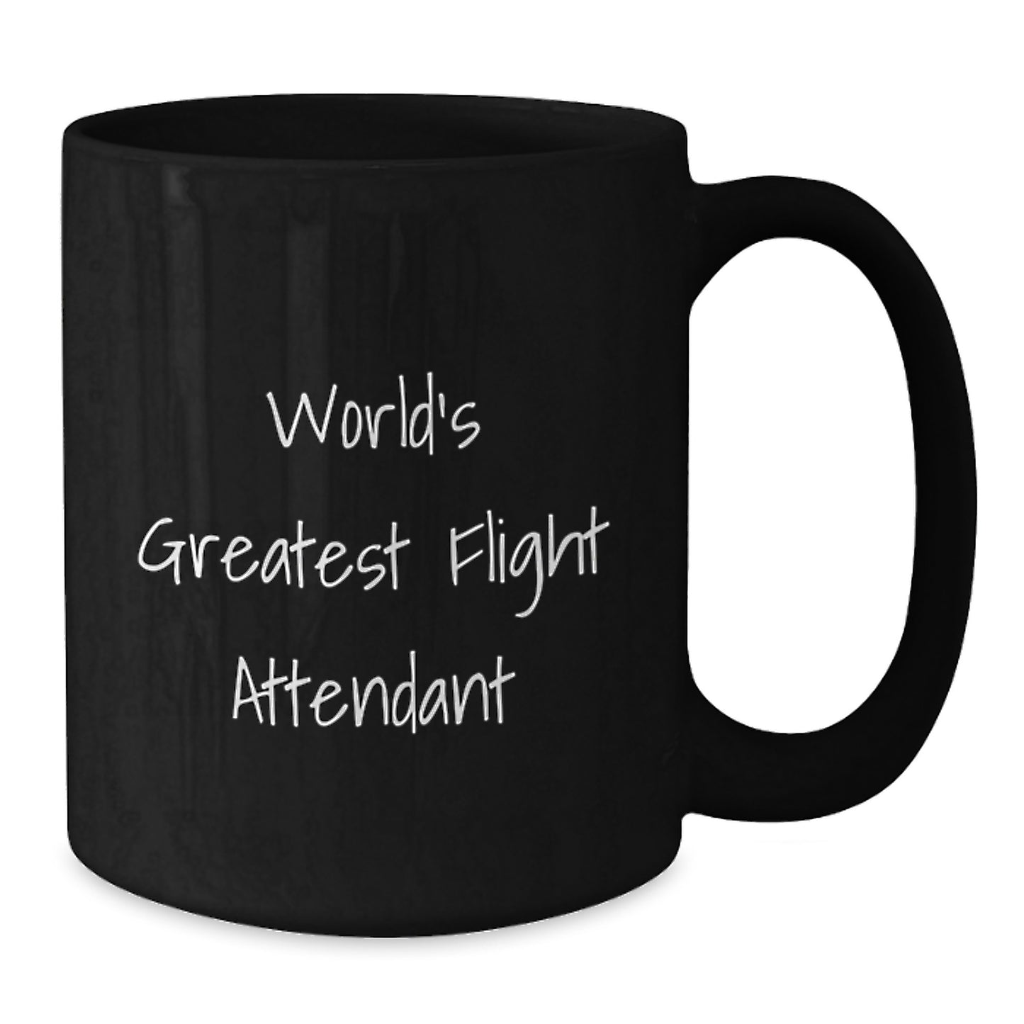 World's Greatest Flight Attendant Funny Quote Black Coffee Mug Gifts for Flight Attendants, Graduation Unique Gifts from Family - Additional