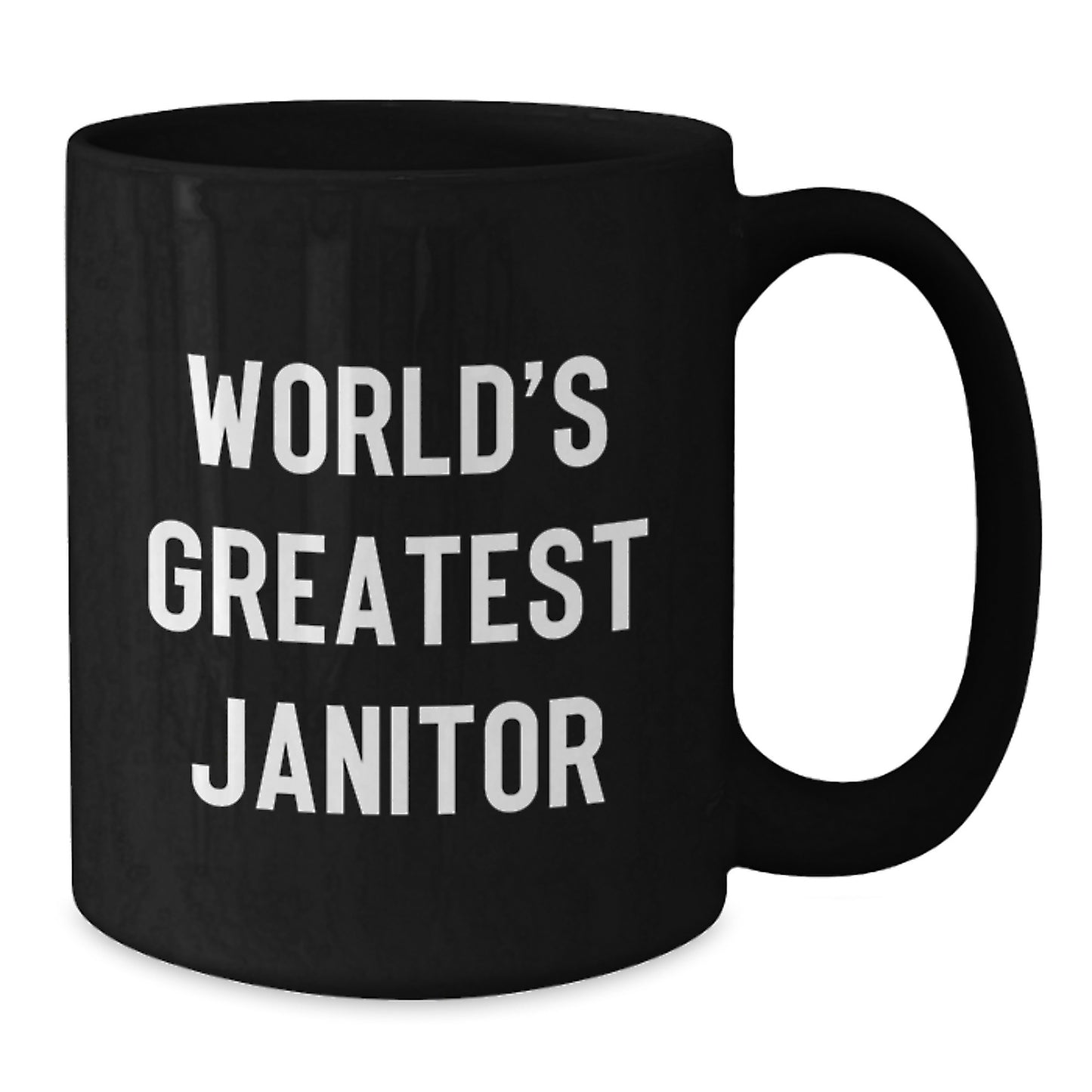 Janitor Keepsake Black Mug for Him World Greatest Janitor Birthday Gift - Additional