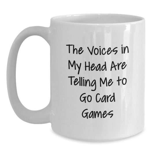 Funny Card Games Humor Gifts from Friends for Card Games Lovers, White Coffee Mug, Perfect Graduation Unique Gifts Idea - Main