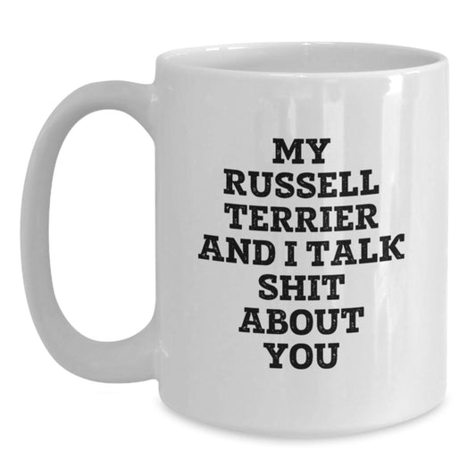 Funny Russell Terrier Dog Mugs for Graduation Unique Gifts from Friends to Men Women Family - Main