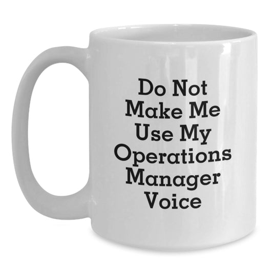Birthday Gift for Her Operations Manager White Coffee Mug Present - Main