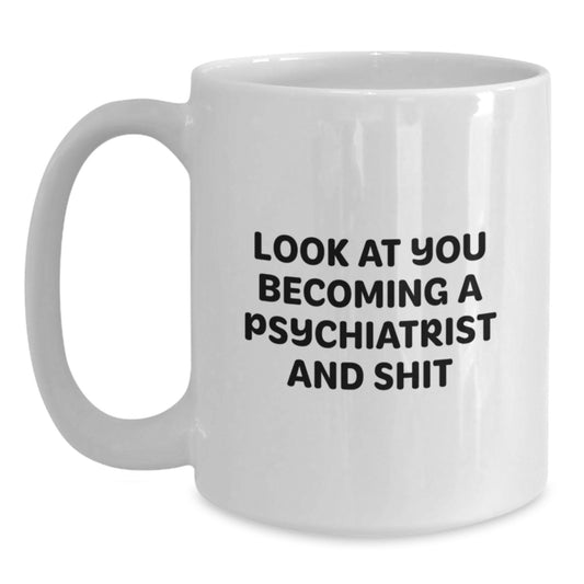 White Coffee Mug Idea for Coworkers – Psychiatrist Birthday Gift - Main