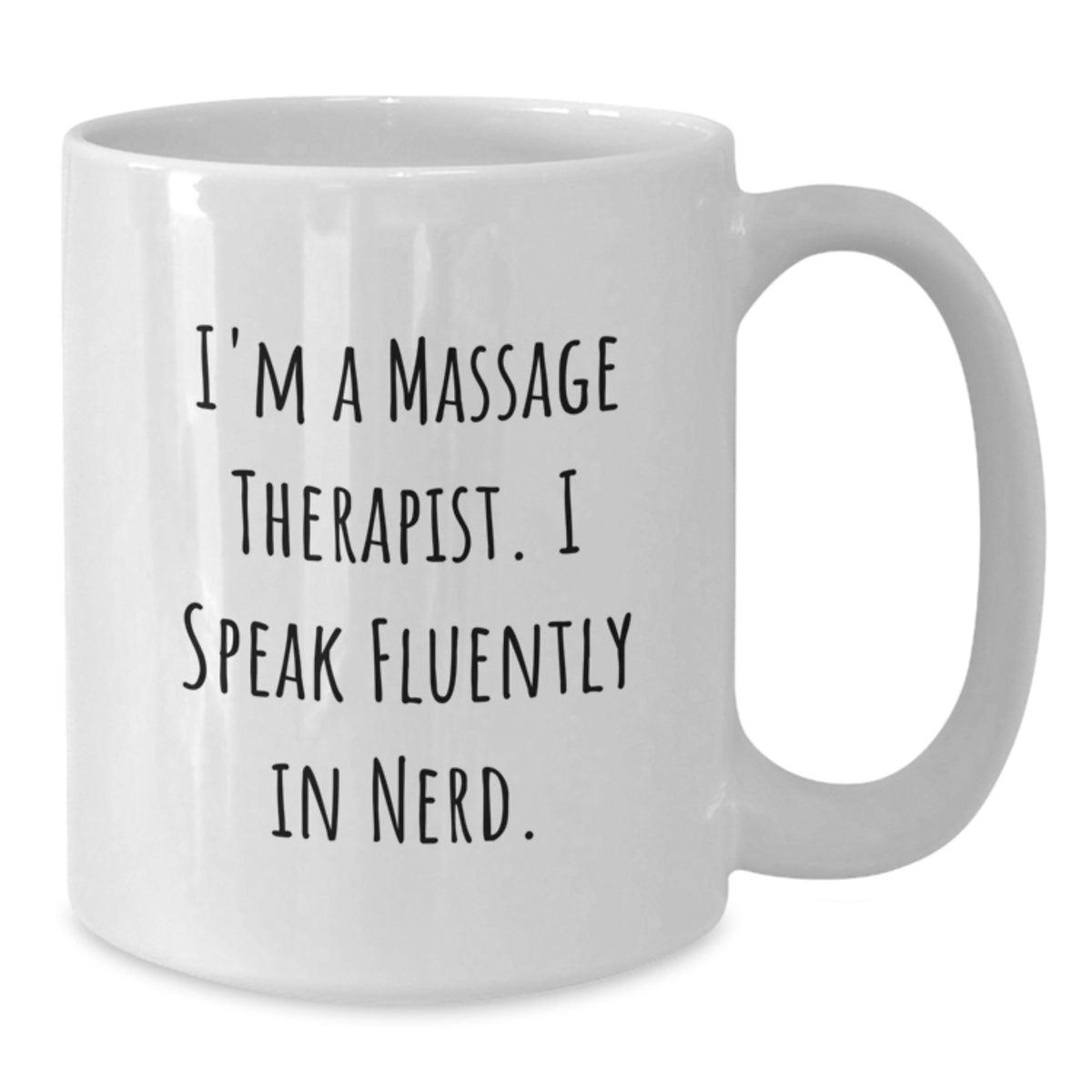 Funny Gift for Massage Therapist Friends Birthday Unique White Coffee Mugs, 'I Speak Fluently In genius' Quote, from Friends to Massage Therapist - Additional
