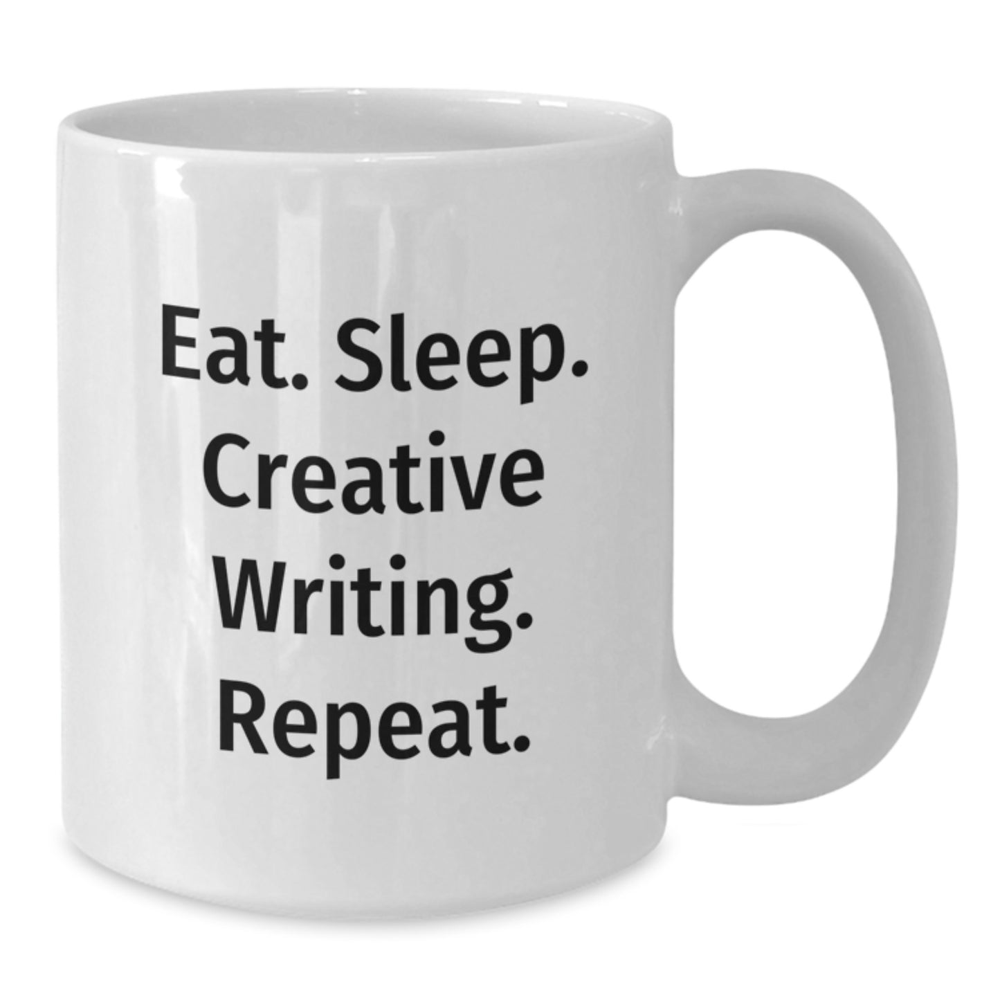 Creative Writing Lover's White Coffee Mug, Funny Quote - Gifts from Friends for Men, Women, and Family on Christmas - Additional