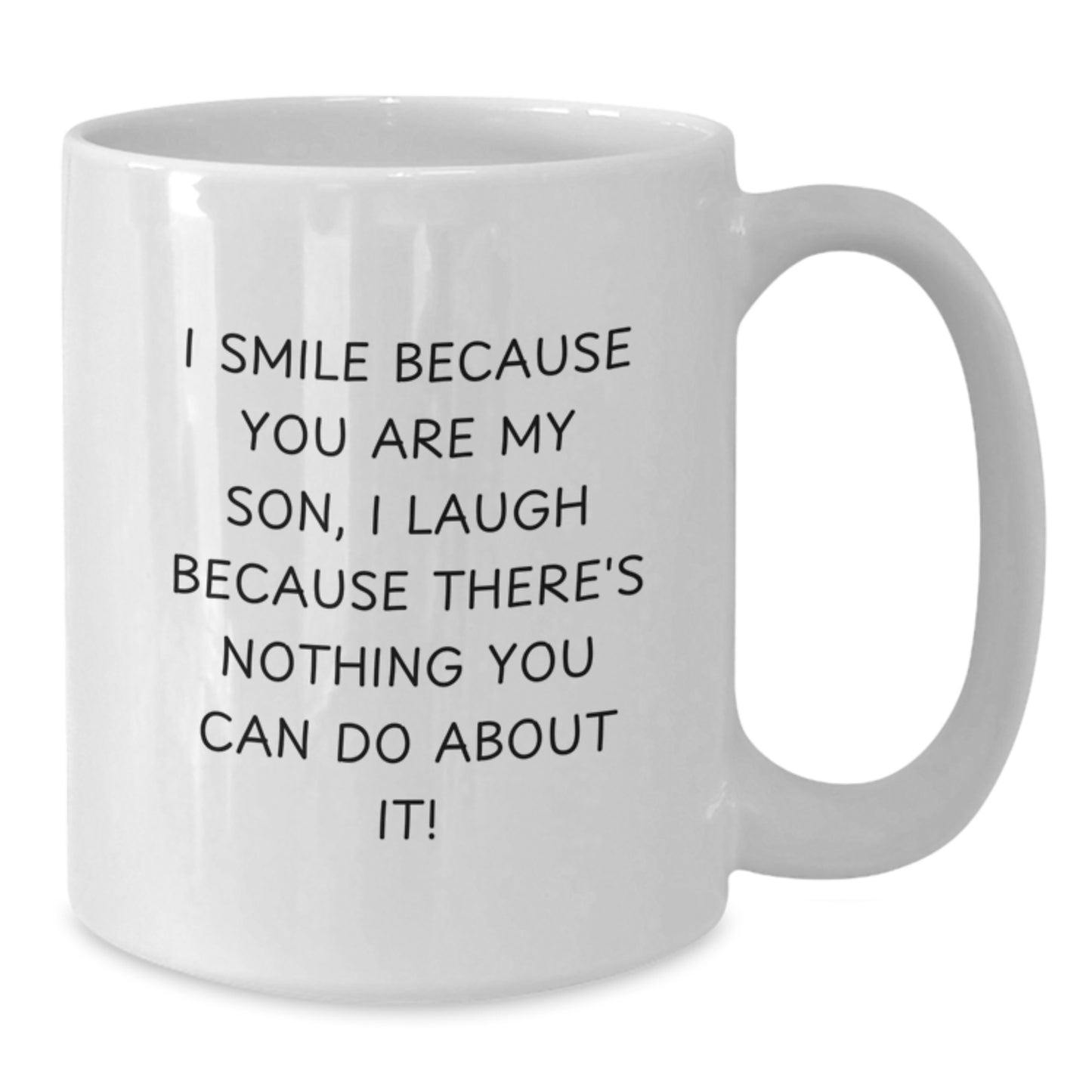 Funny Son Gifts from Mom or Dad, Unique White Coffee Mug, I Smile Because You Are My Son, Perfect for Graduation - Additional