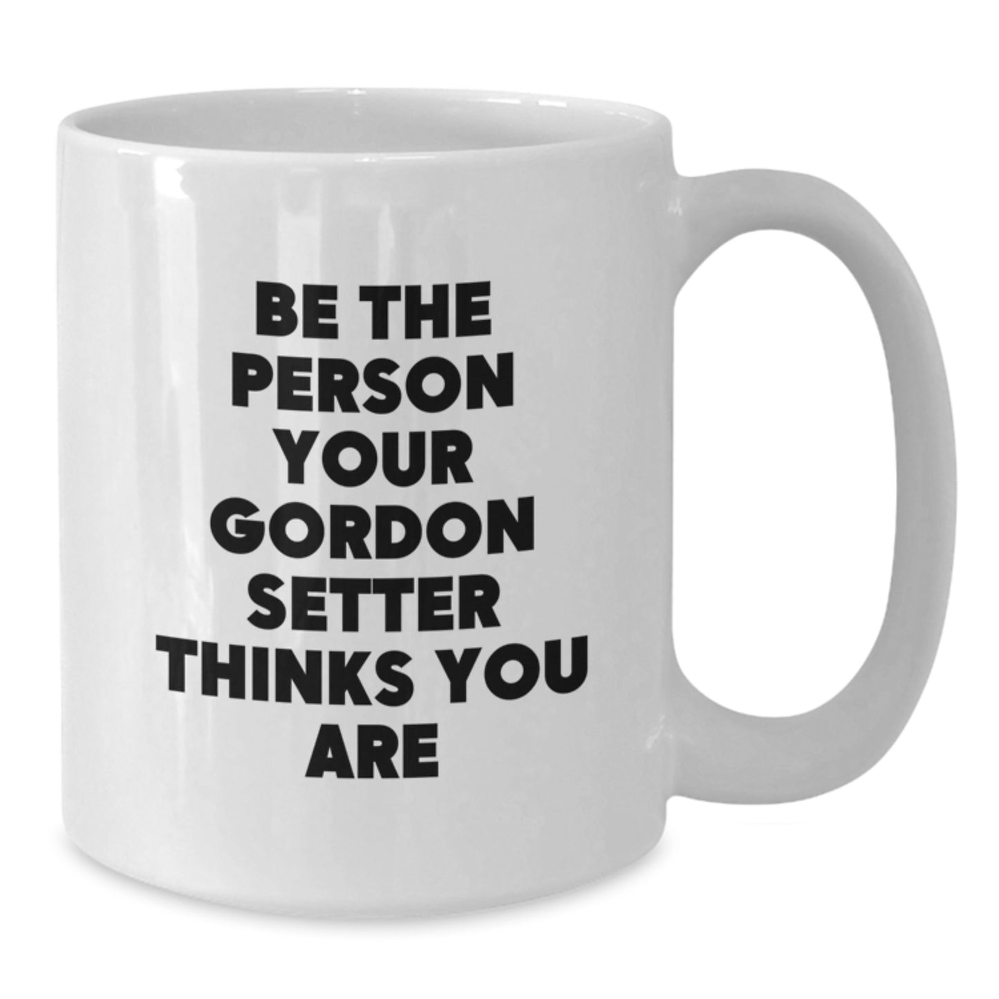 Funny Gordon Setter Dog Gifts for the One Who Loves Being the Pack Leader Valentine's White Coffee Mug - Additional
