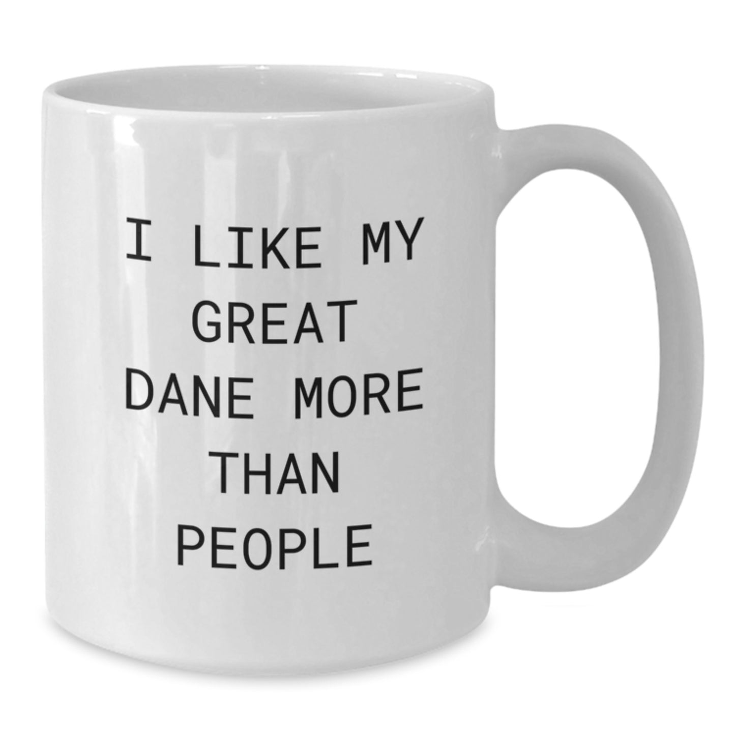 Funny Great Dane Dog Lover Gifts from Men to Great Dane Dog Owners on Valentine's White Coffee Mug - Additional