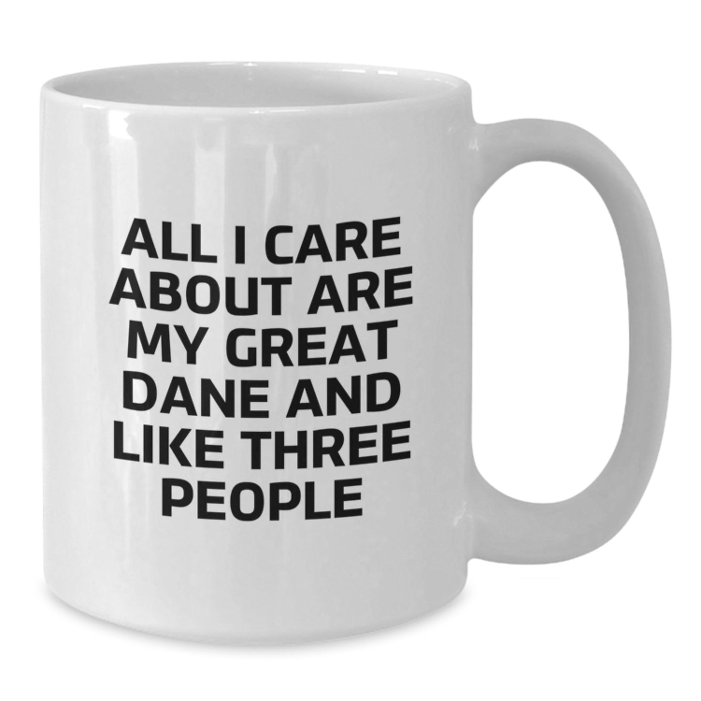 Funny Great Dane Dog Lover Gifts from Men for Friends and Family White Unique Coffee Mug - Additional