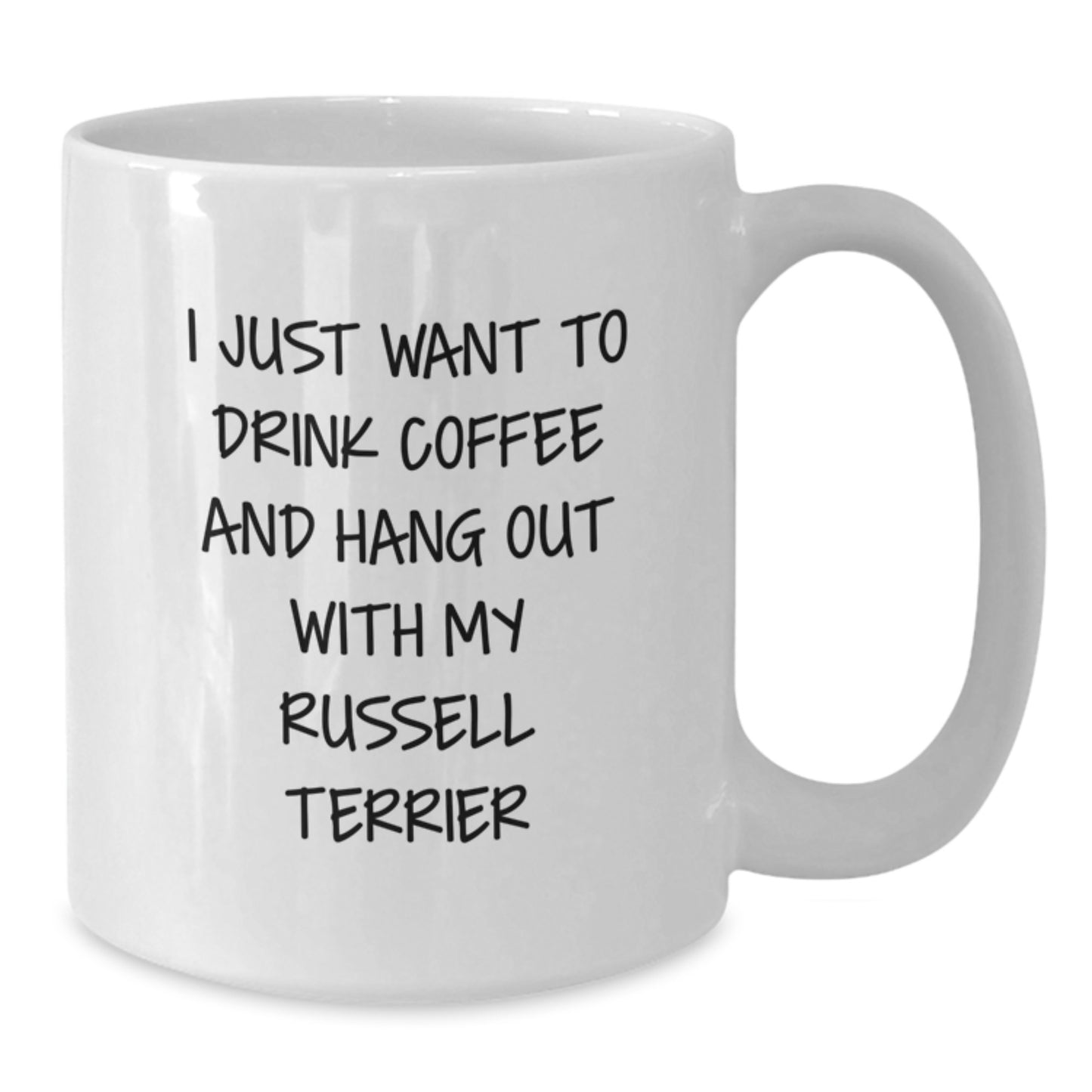Funny Russell Terrier Dog Lover White Coffee Mug Gifts from Family Friends for Valentine's - Additional
