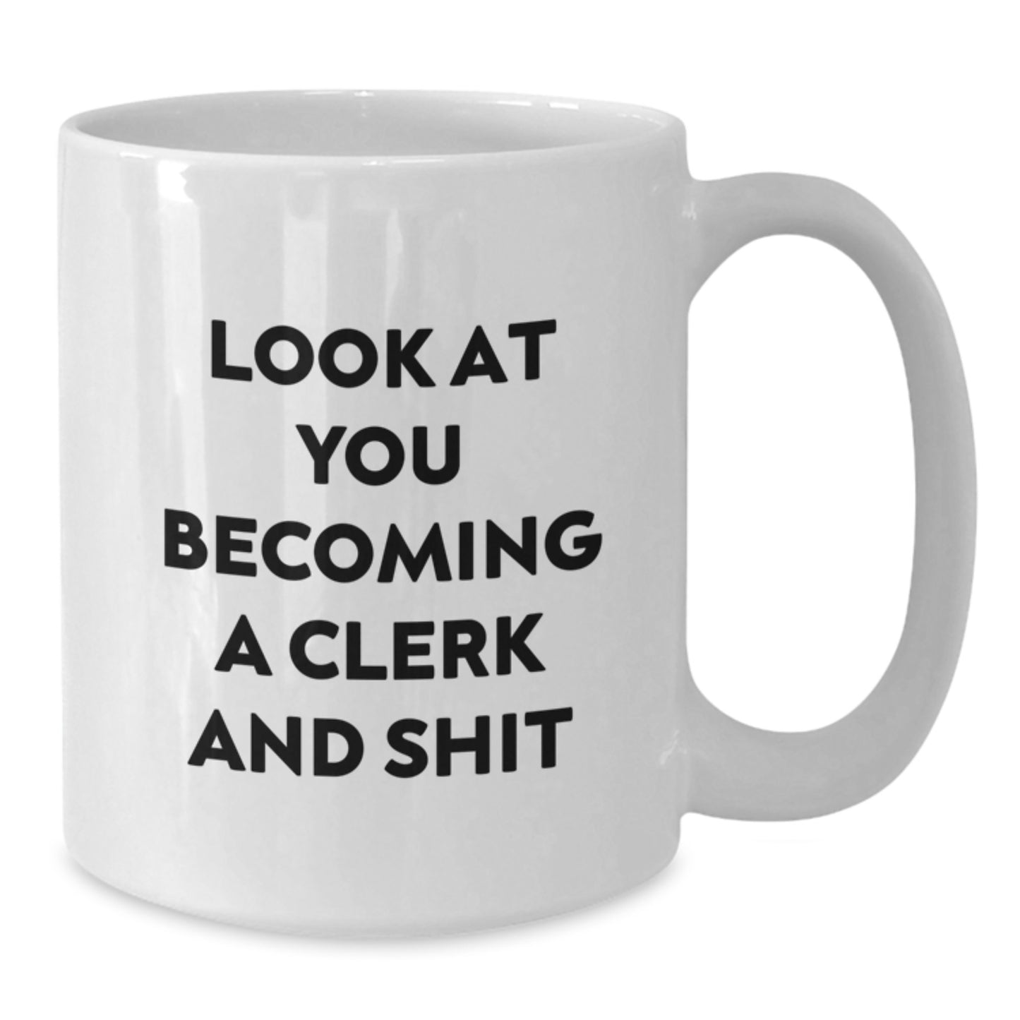 Funny Clerk Gifts, White Coffee Mug for Clerk, Graduation Unique Gifts from Friends, Funny Clerk White Coffee Mug for Men, Women, Coworkers - Additional