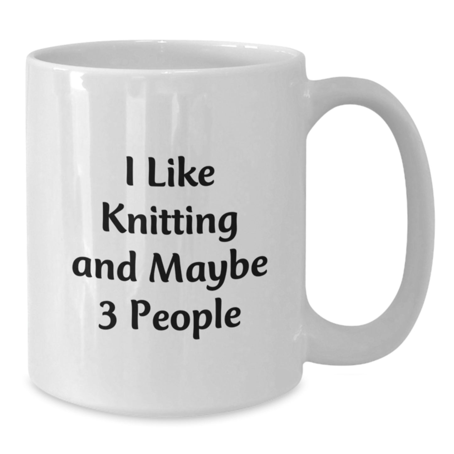 Birthday Gift for Her Knitting Mug Present - I Like Knitting And Maybe 3 - Additional