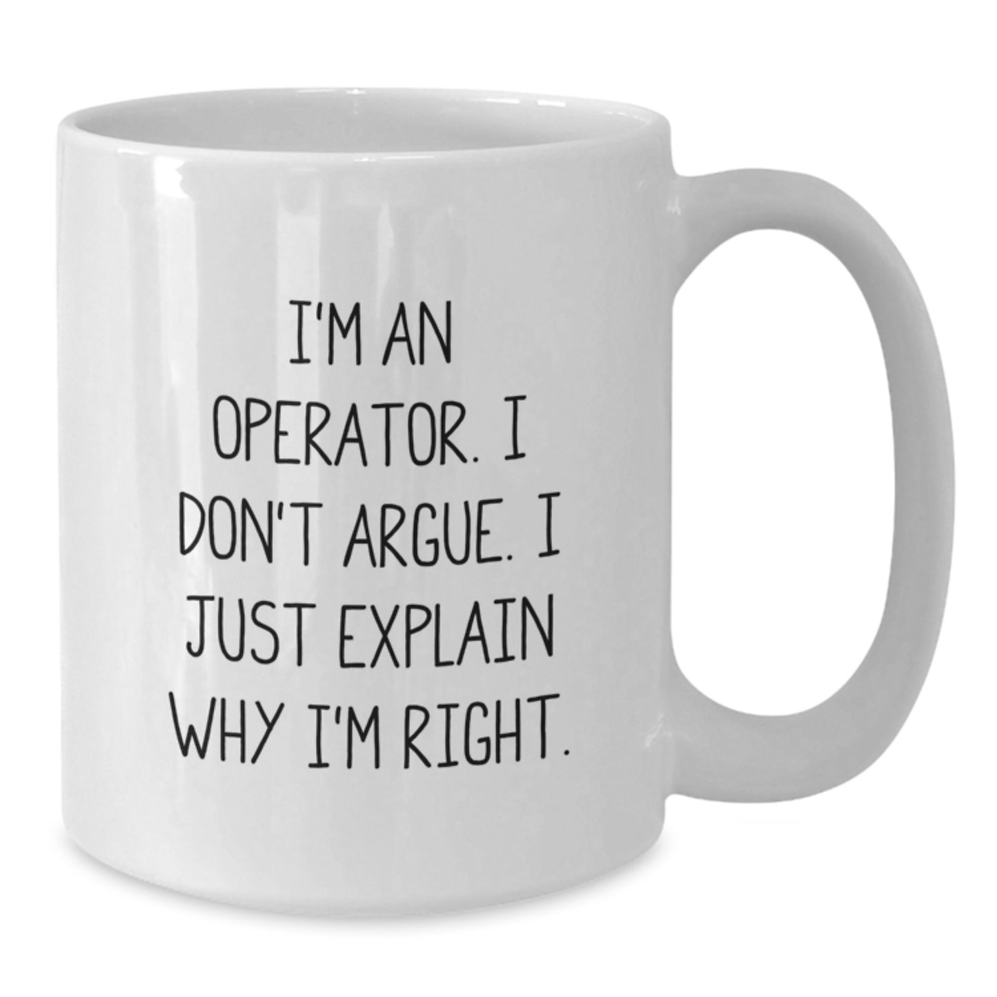 Operator Keepsake White Coffee Mug for Him Birthday Gift - Additional