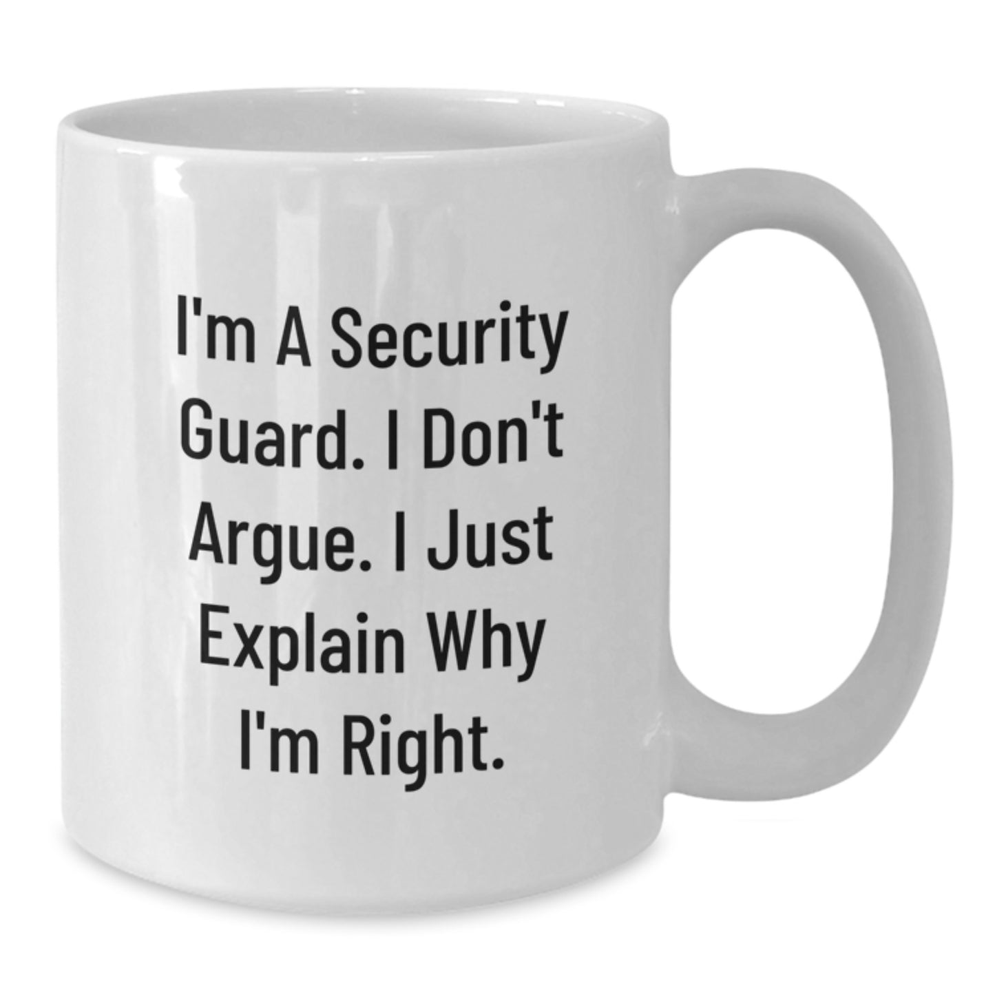Funny Security Guard Gifts from Men to Security Guard Friends and Family for Mother's Day Unique White Coffee Mugs with Security Guard Quote - Additional