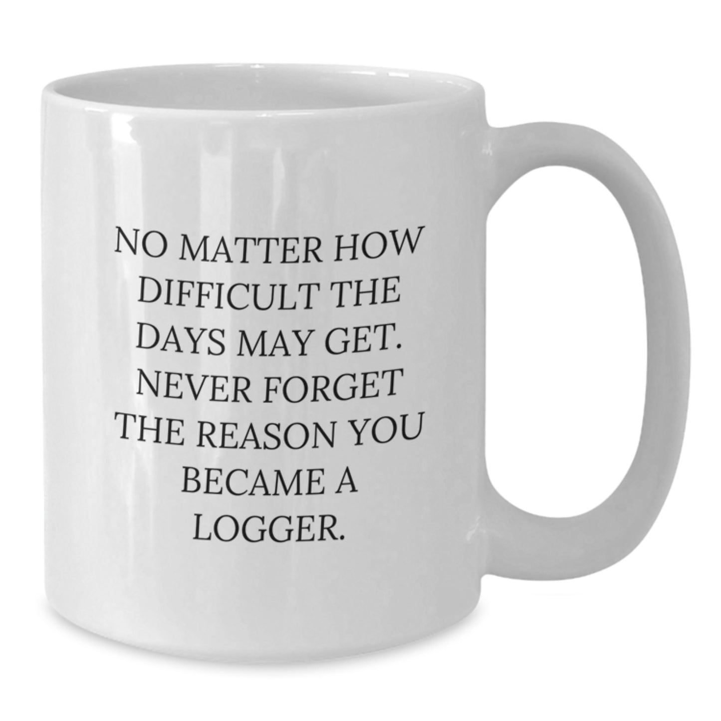 Funny Logger Graduation Gifts from Friends - White Coffee Mug - Never Forget The Reason You Became A Logger, Logger Gifts for Men, Women, Coworkers, Family - Additional