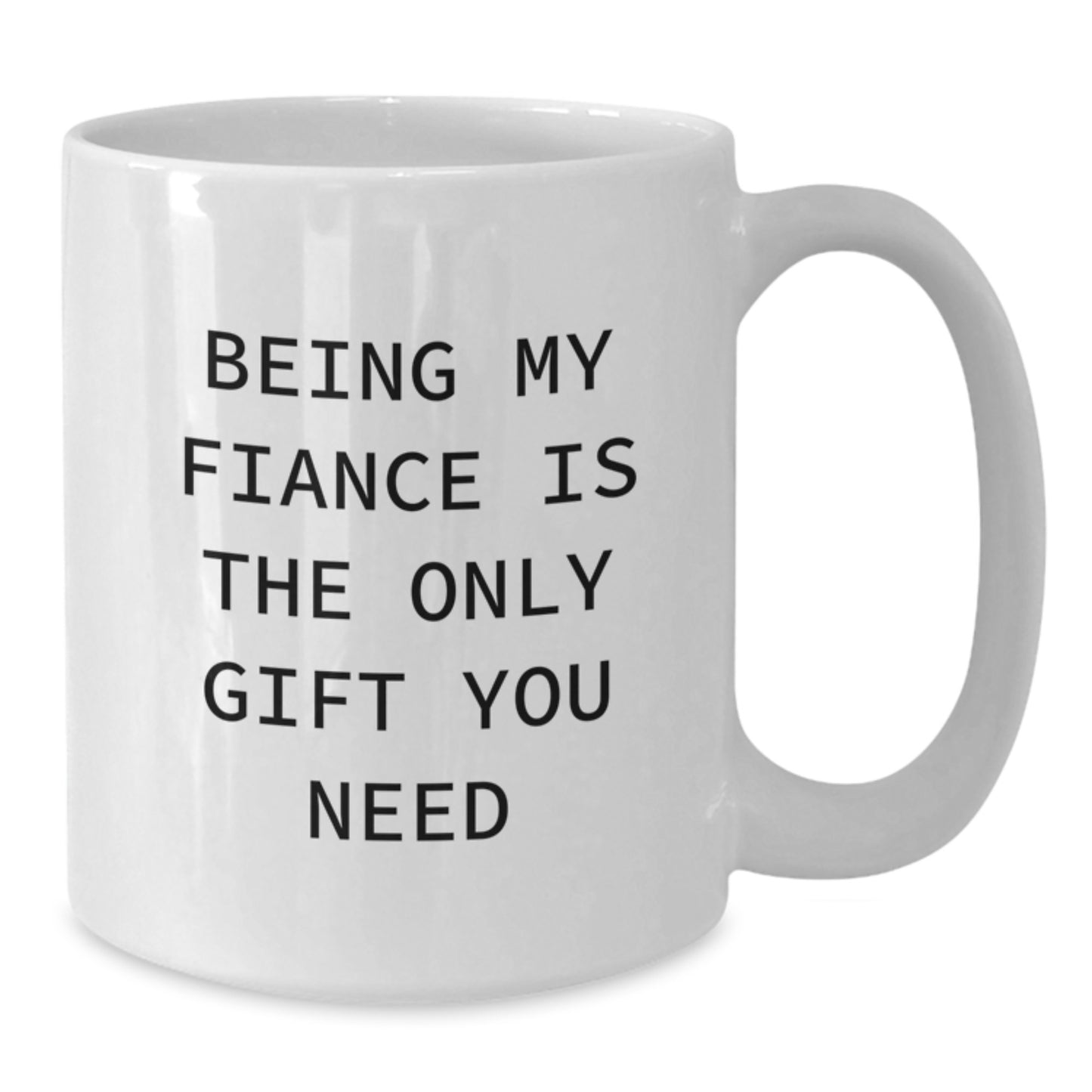 Funny Fiance Gifts from Men, White Coffee Mug, Being My Fiance Is The Only Gift You Need, Unique Graduation Gifts for Fiance - Additional