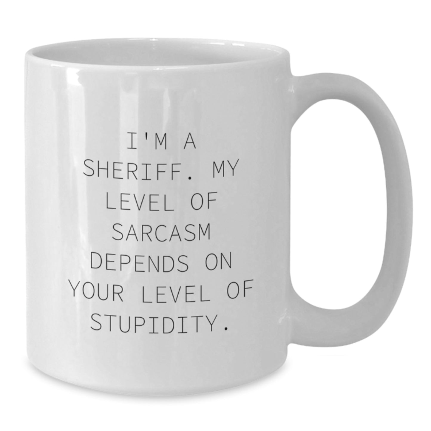 Funny Sheriff Gifts for Men, White Coffee Mug, Graduation Unique Gifts from Family, Friends, Coworkers - Additional