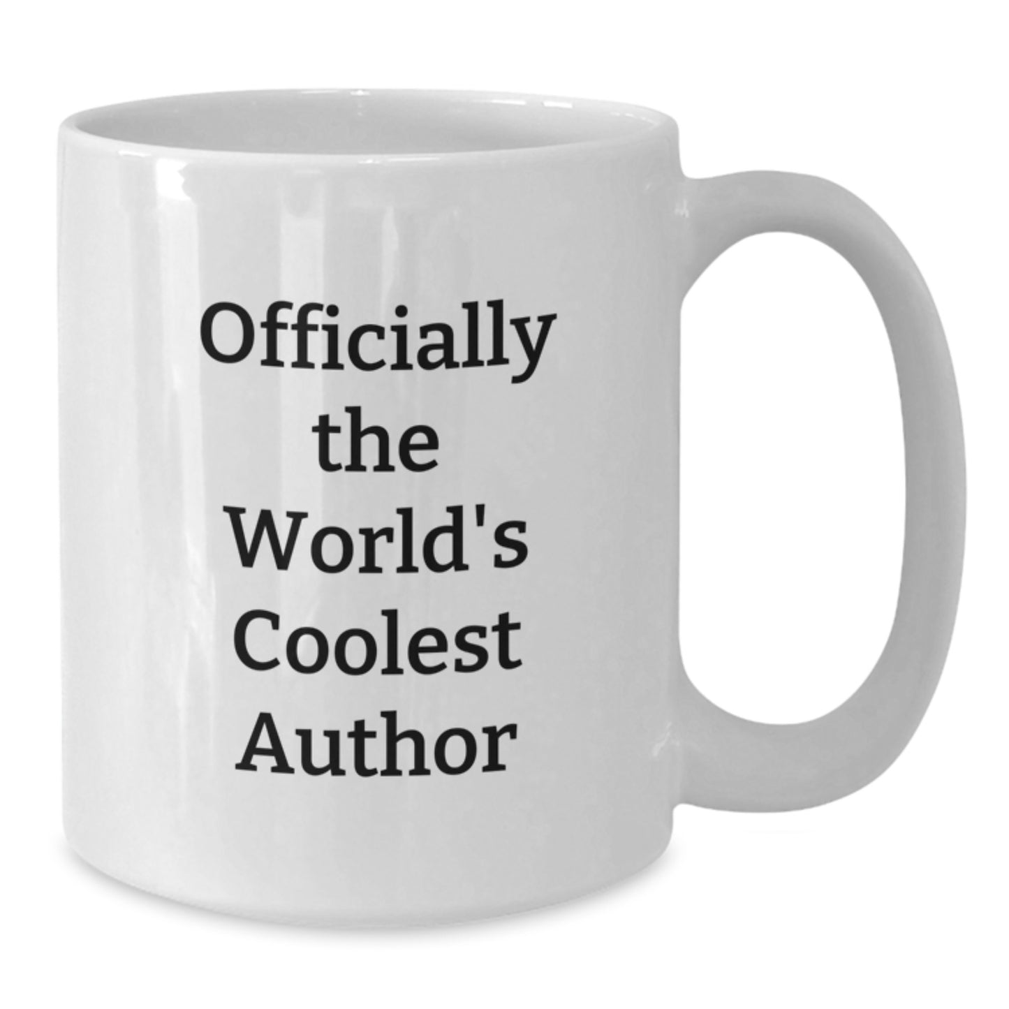 Funny Author Gifts for Men from Friends - 'Officially The World's Coolest Author' White Coffee Mug, Graduation Unique Gifts - Additional