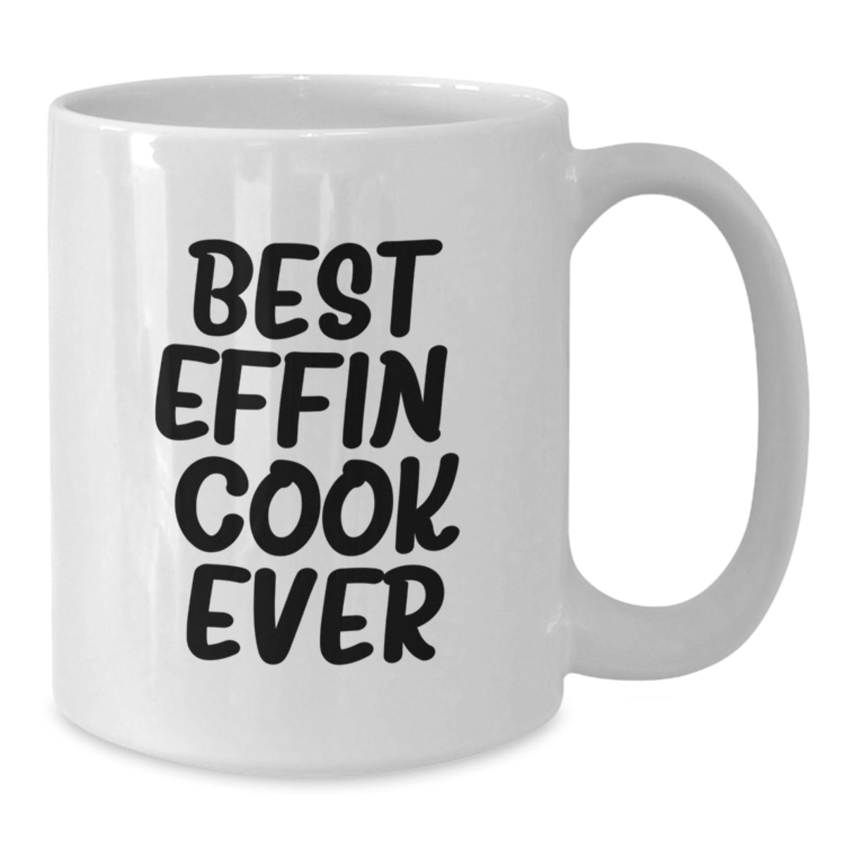 Funny White Coffee Mugs for Cook Lovers Gifts from Men or Women on Valentine's - Best Effin' Cook Ever - Additional