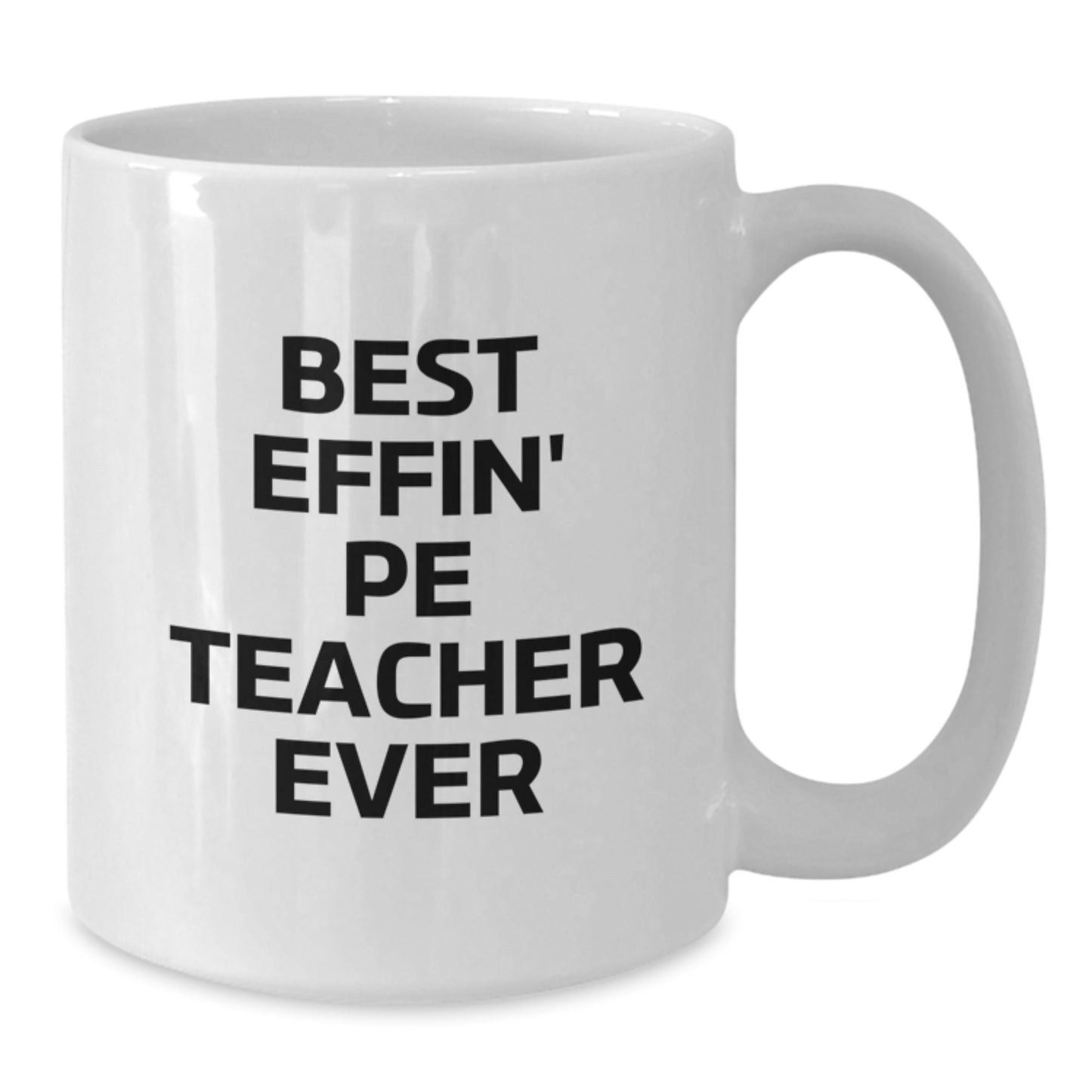 Funny PE Teacher Humor Gifts for Men Graduation Unique White Coffee Mug from Friends - Additional