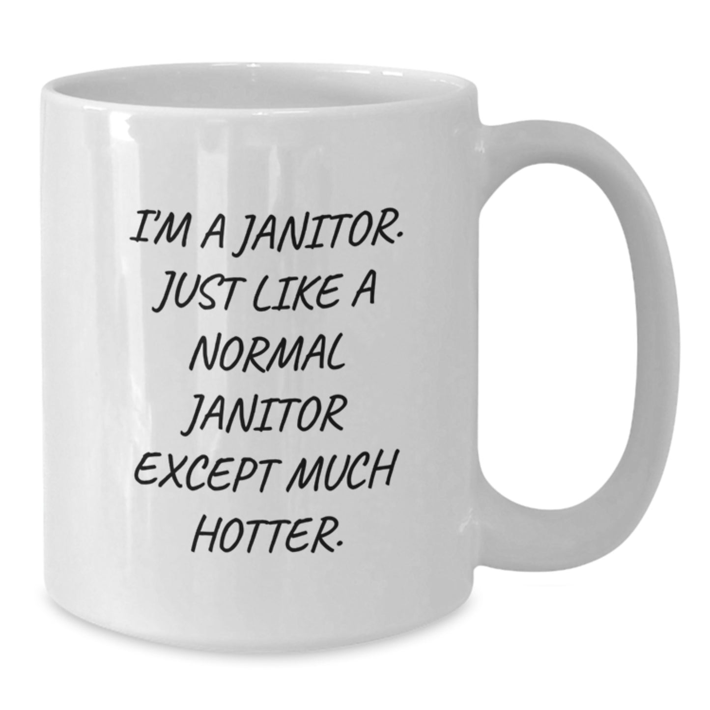 Funny Janitor Gifts for Men, Unique White Coffee Mug for Janitor, 'I'm A Janitor' Quote, Father's Day Unique Gifts from Family - Additional